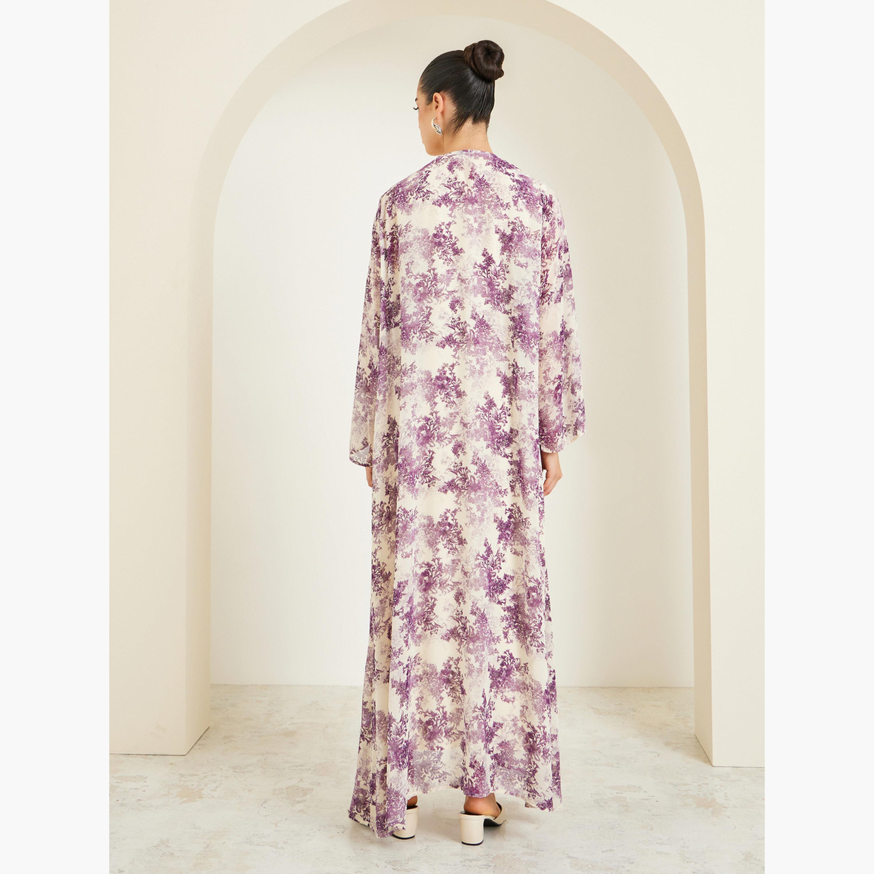 Styli Women Chiffon Printed Abaya and Dress Modest Set-women-clothing-shirtsandblouses-blouses-image-5