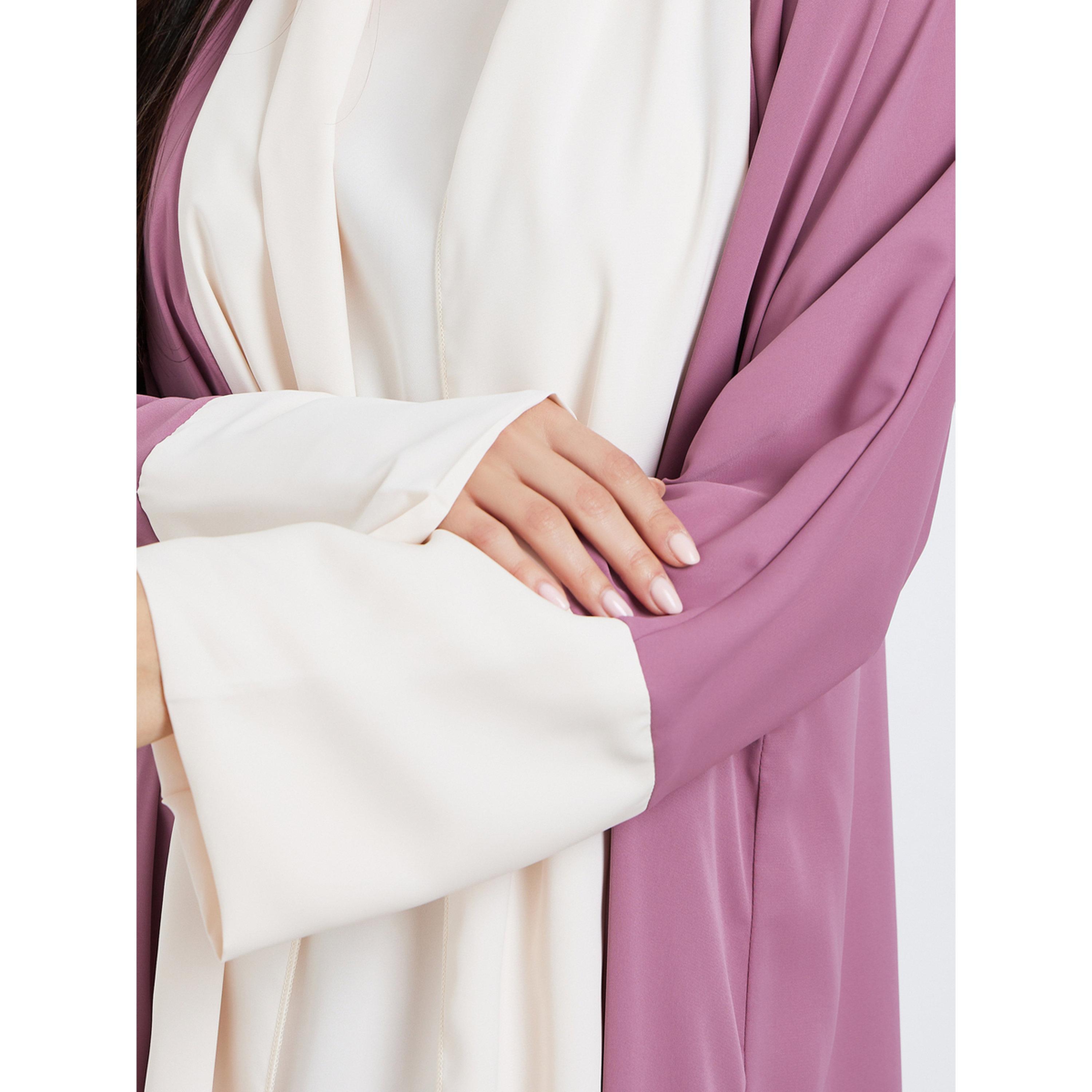 طقم عباية بنفسجية مع فستان داخلي وشيلة-women-arabicclothing-sets-image-4