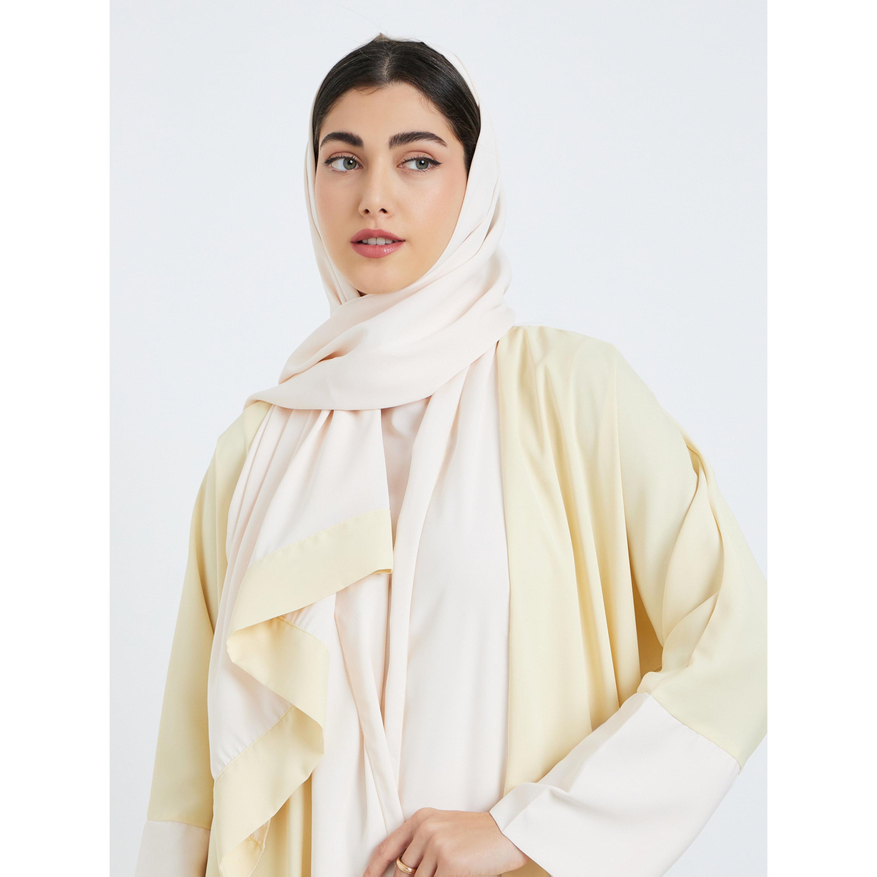 طقم عباية صفراء مع فستان داخلي وشيلة-women-arabicclothing-sets-image-3