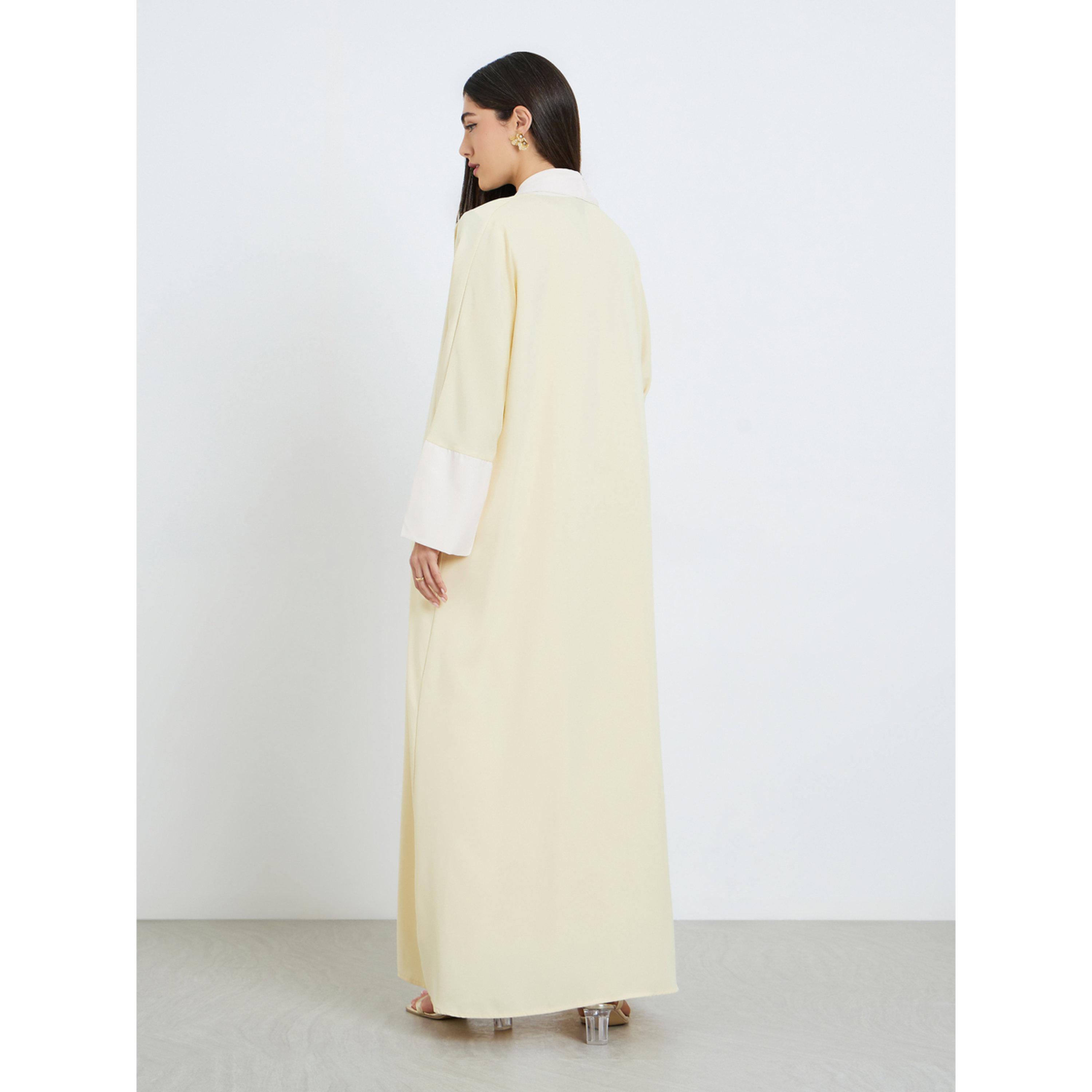 طقم عباية صفراء مع فستان داخلي وشيلة-women-arabicclothing-sets-image-5