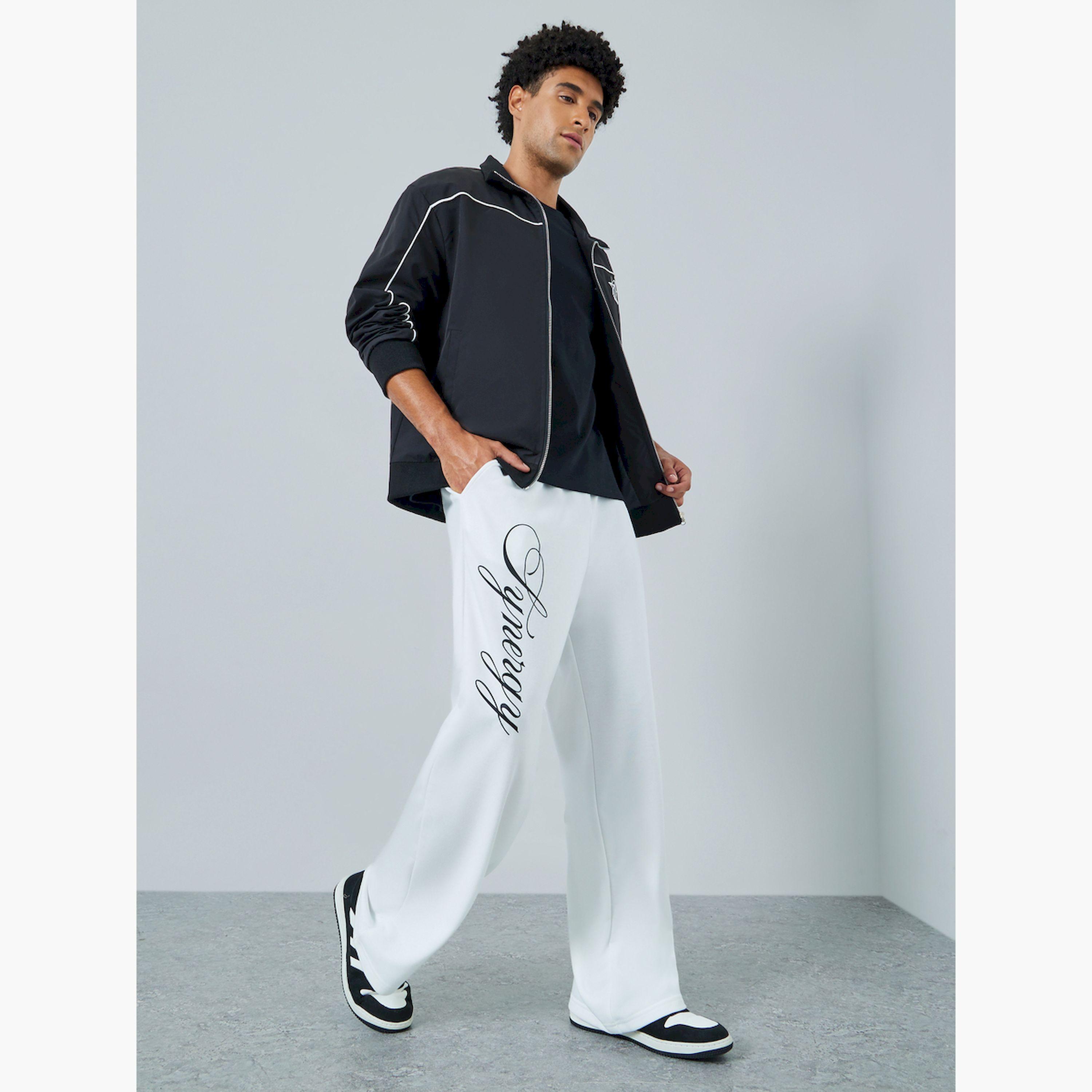 Styli Men Text Print Oversized Joggers-men-clothing-bottoms-joggers-image-2