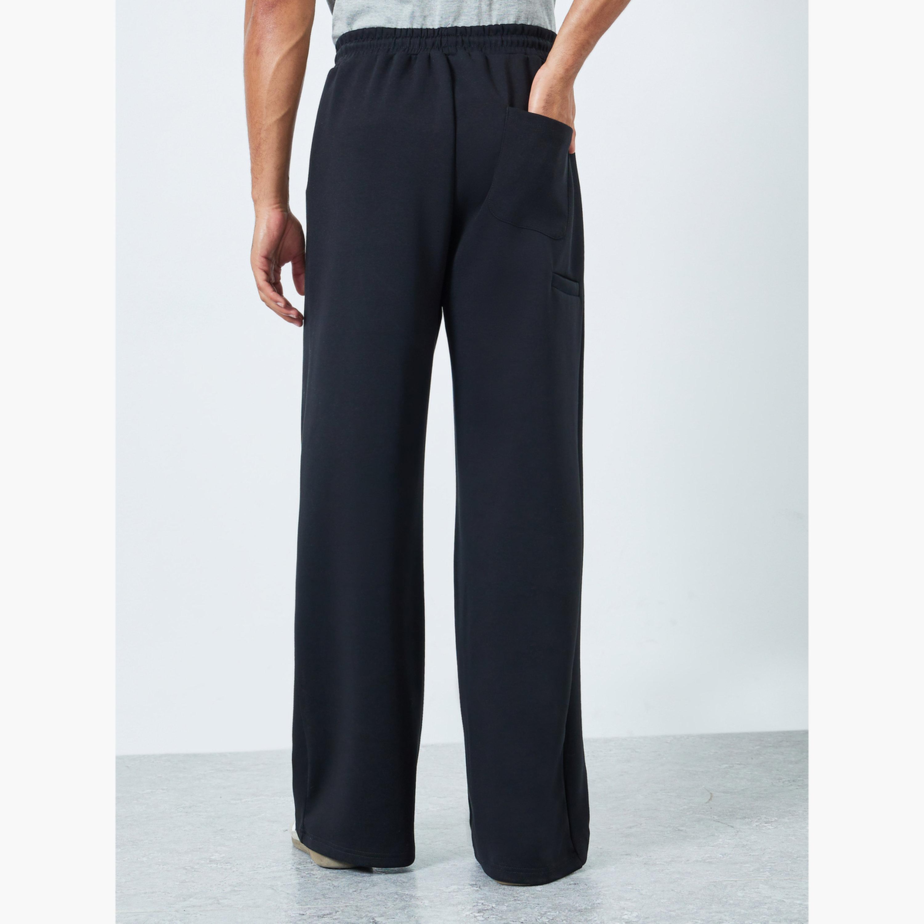 Styli Men Wide Leg Joggers with Back Pocket Detail-men-clothing-bottoms-joggers-image-3