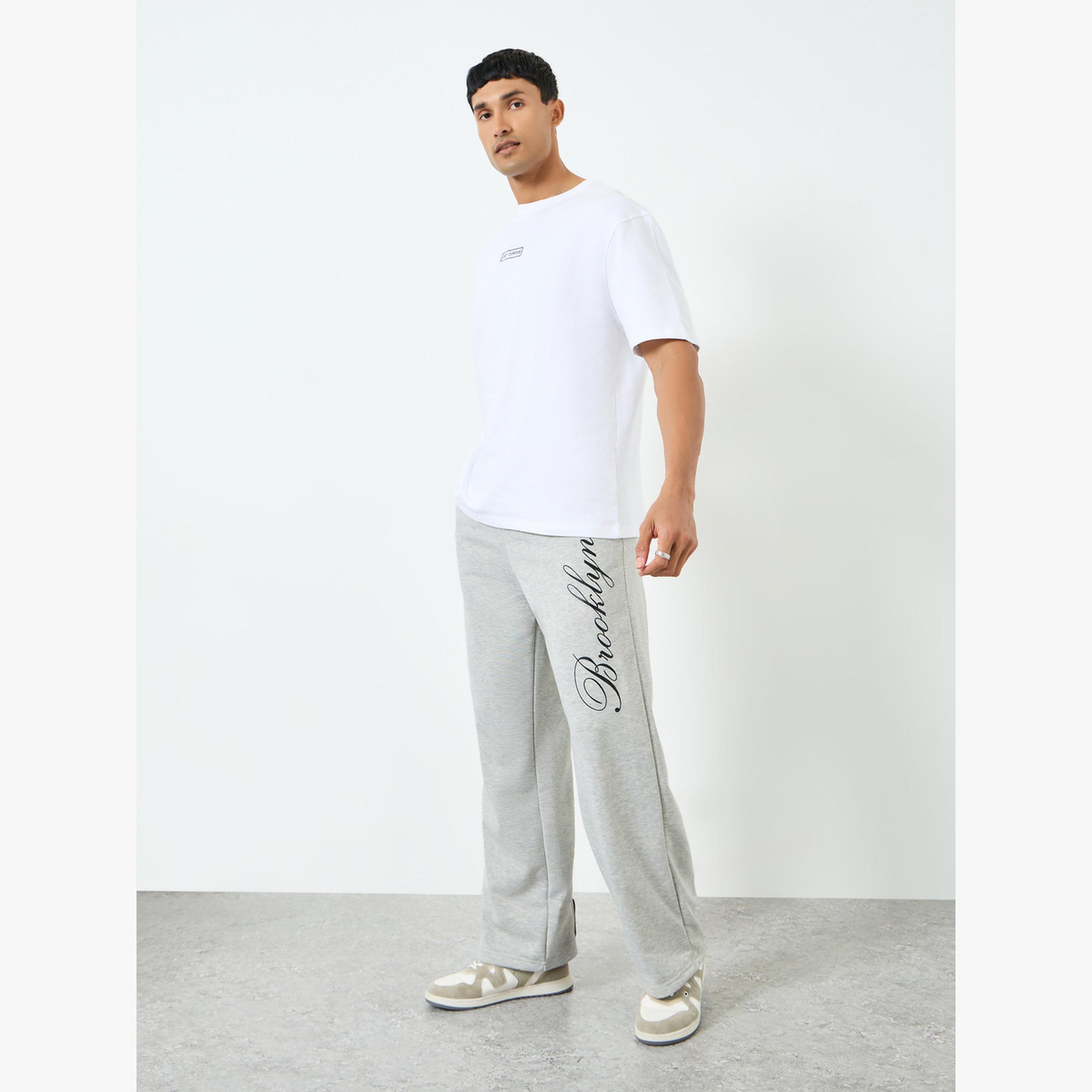 Styli Men Grey Printed Oversized Joggers-men-clothing-bottoms-joggers-image-2