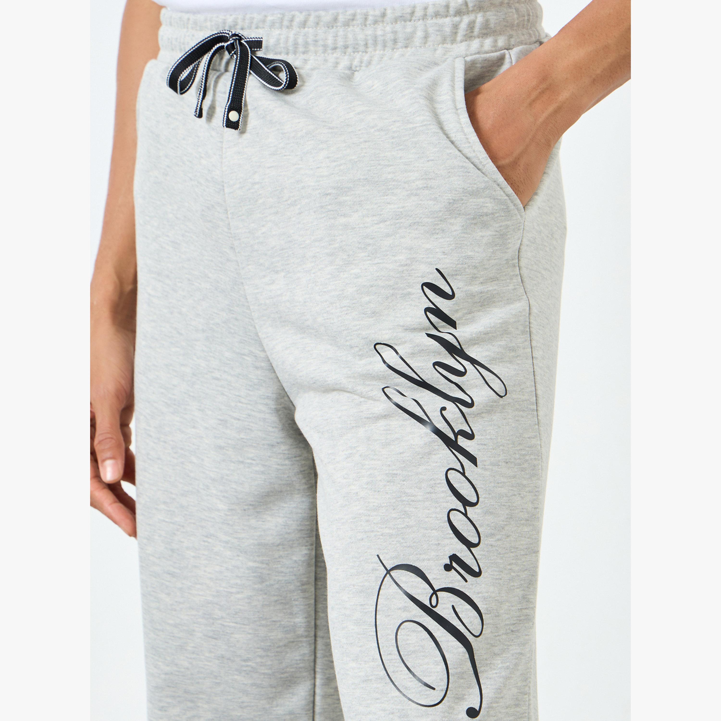 Styli Men Grey Printed Oversized Joggers-men-clothing-bottoms-joggers-image-3