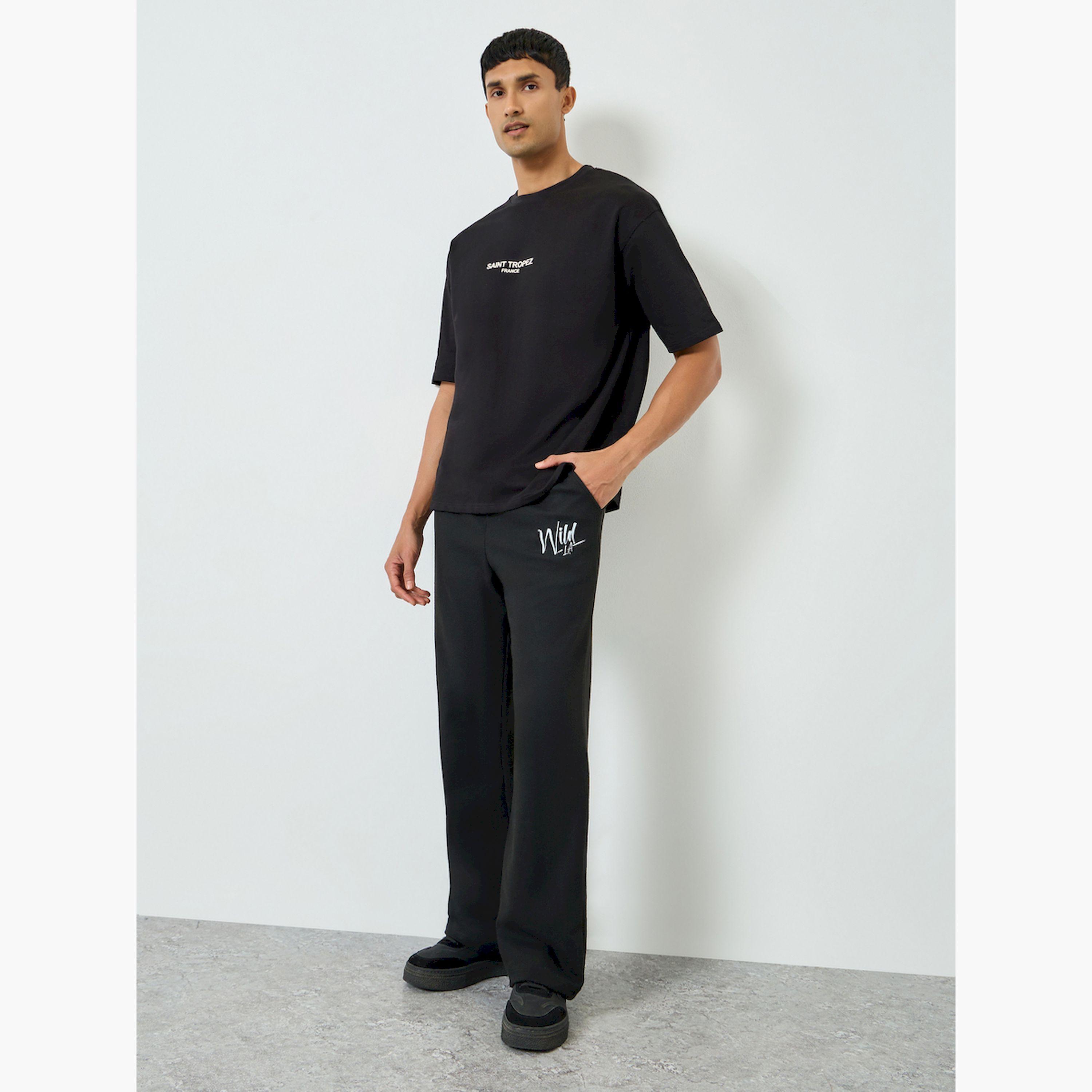 جوغر رجالي أسود مطبوع واسع-men-clothing-bottoms-joggers-image-2