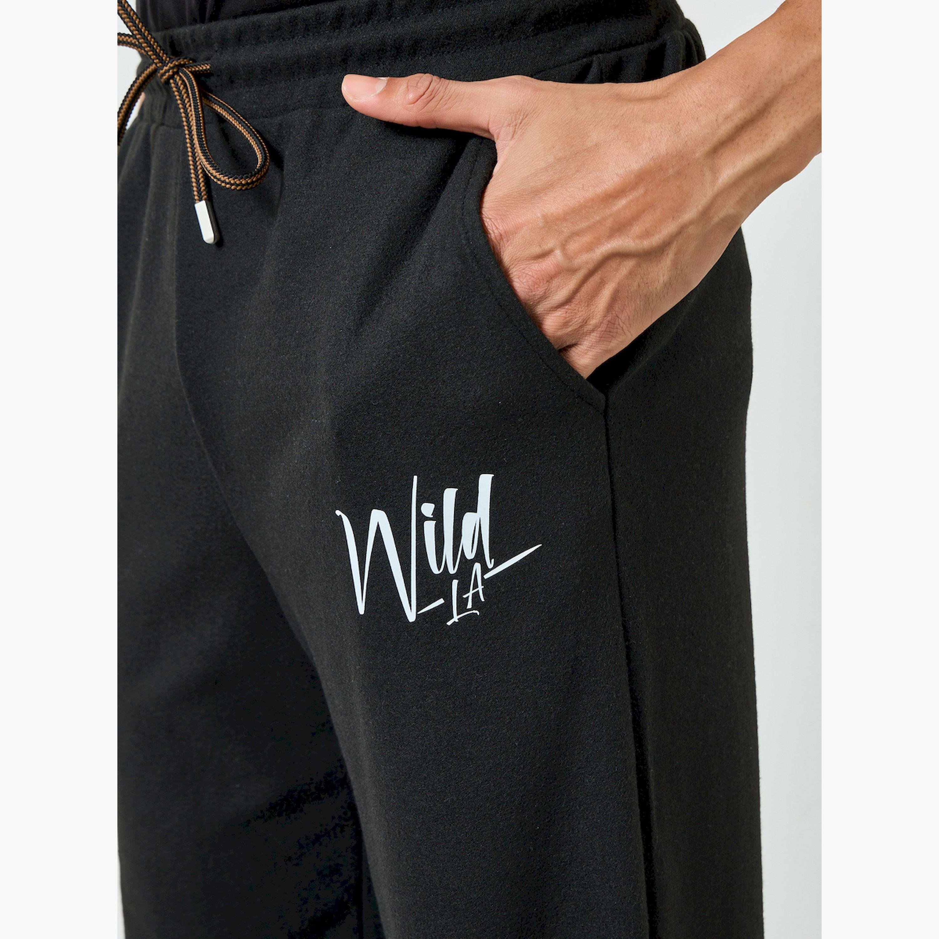 Styli Men Black Printed Oversized Joggers-men-clothing-bottoms-joggers-image-3