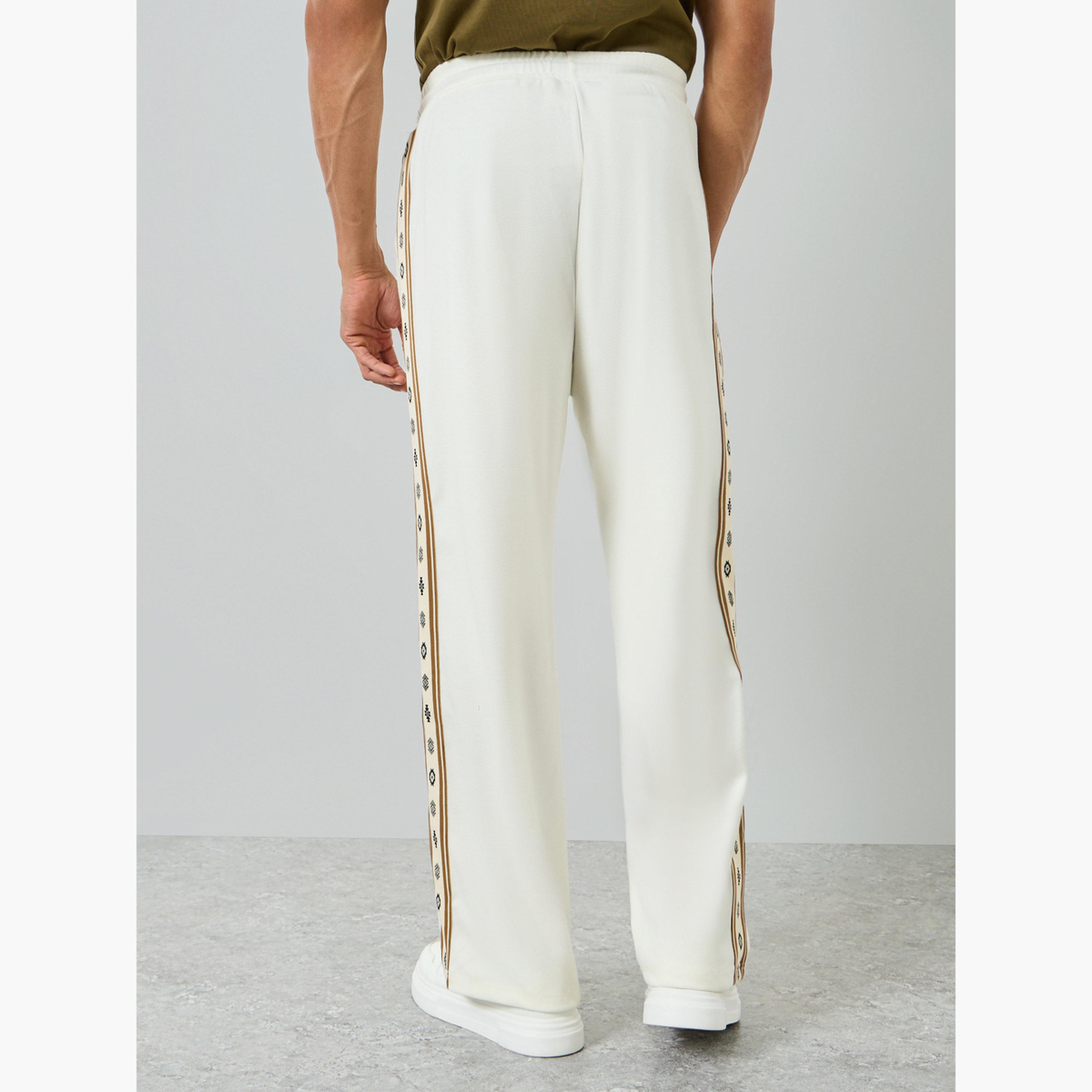 Styli Men Off-White Relaxed Joggers with Side Tape-men-clothing-bottoms-joggers-image-3