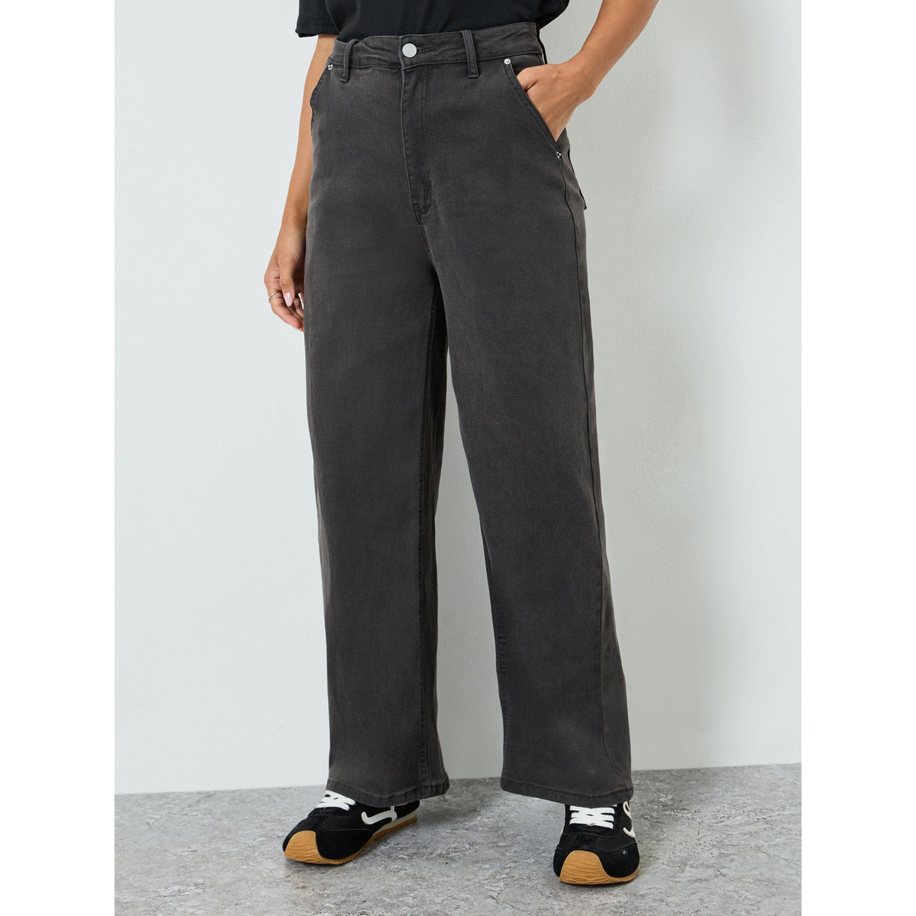 Styli Women High Rise Barrel Fit Jeans-women-clothing-bottoms-jeans-image-1