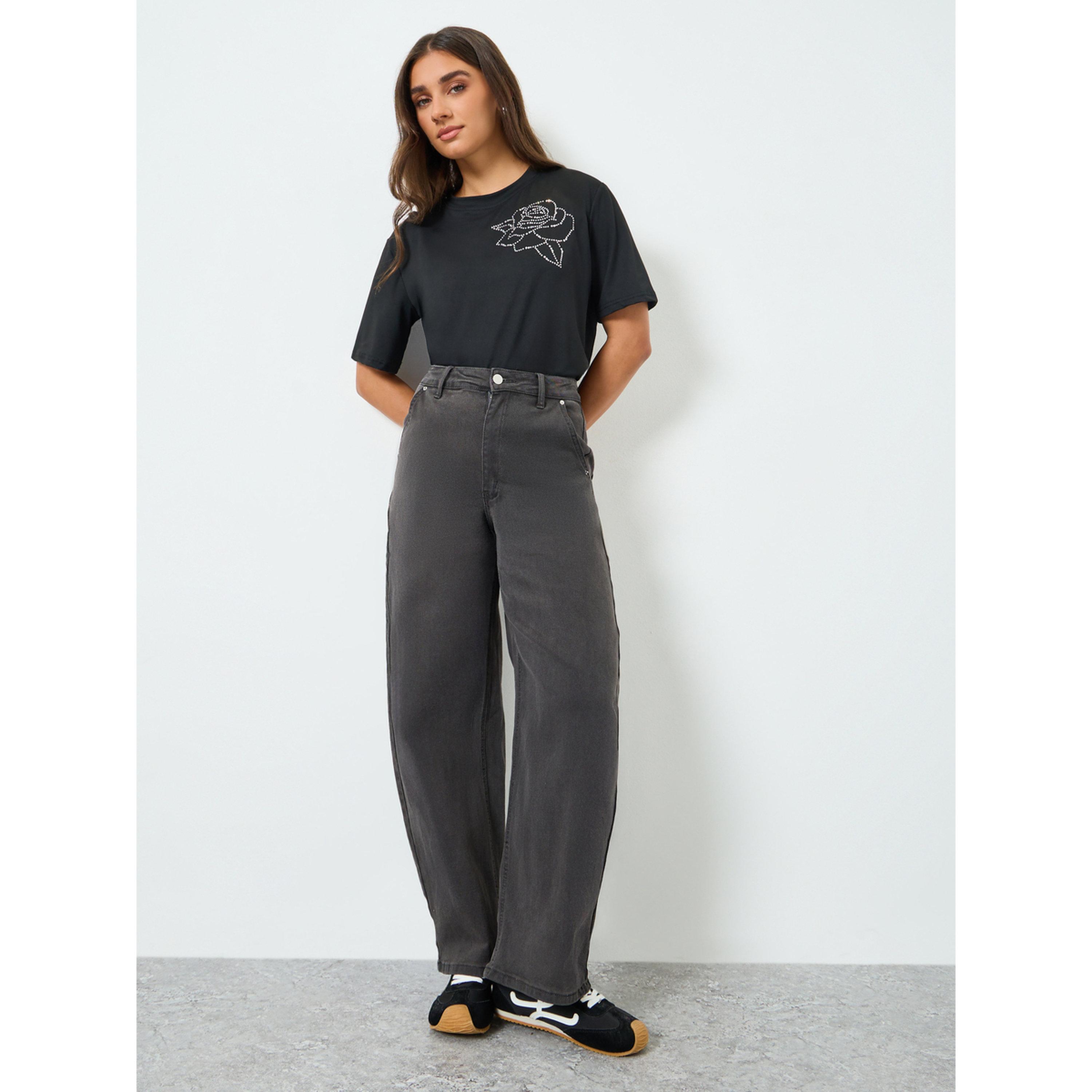 Styli Women High Rise Barrel Fit Jeans-women-clothing-bottoms-jeans-image-2
