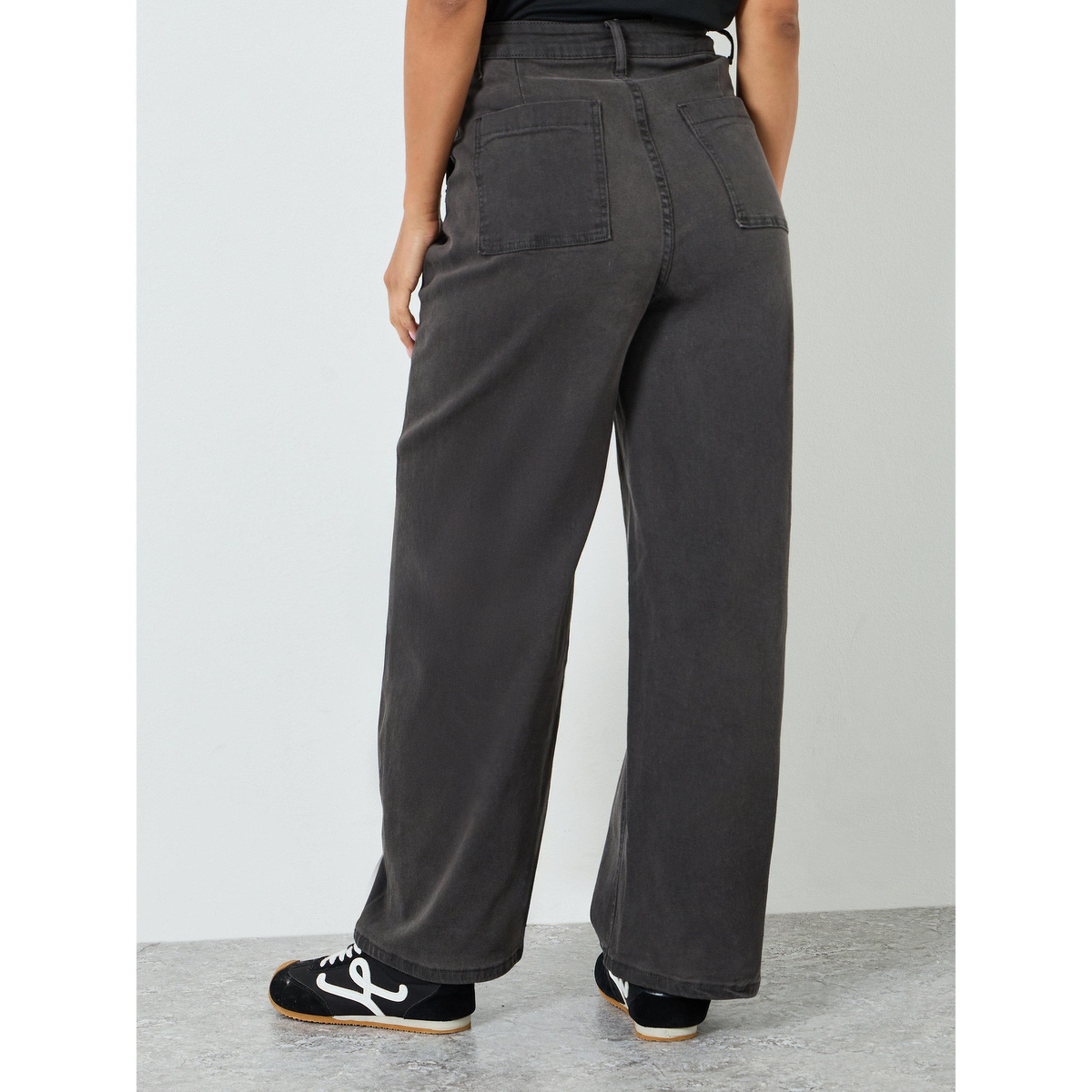 جينز بقصة أرجل واسعة وخصر عالي-women-clothing-bottoms-jeans-image-4