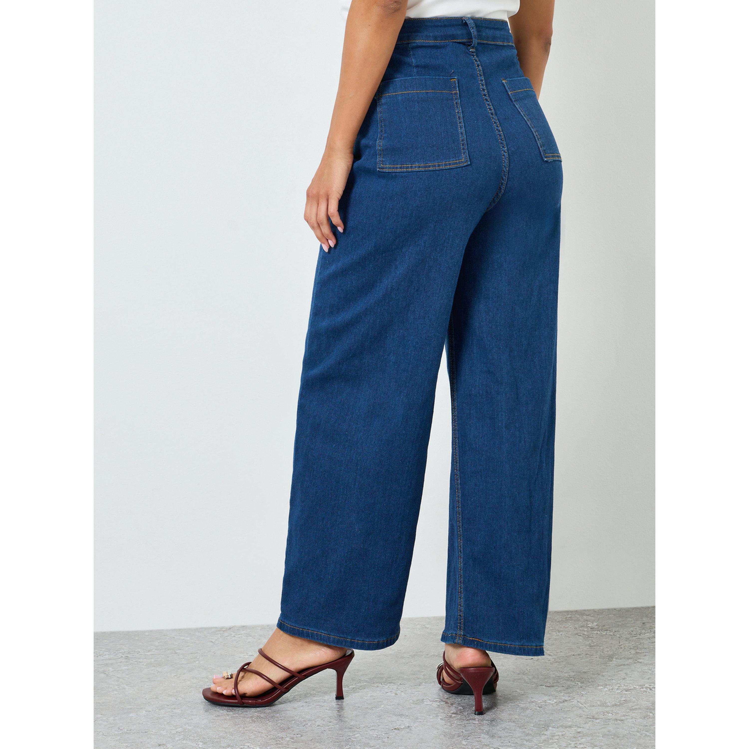 Styli Women Blue High Rise Relaxed Fit Jeans-women-clothing-bottoms-jeans-image-4