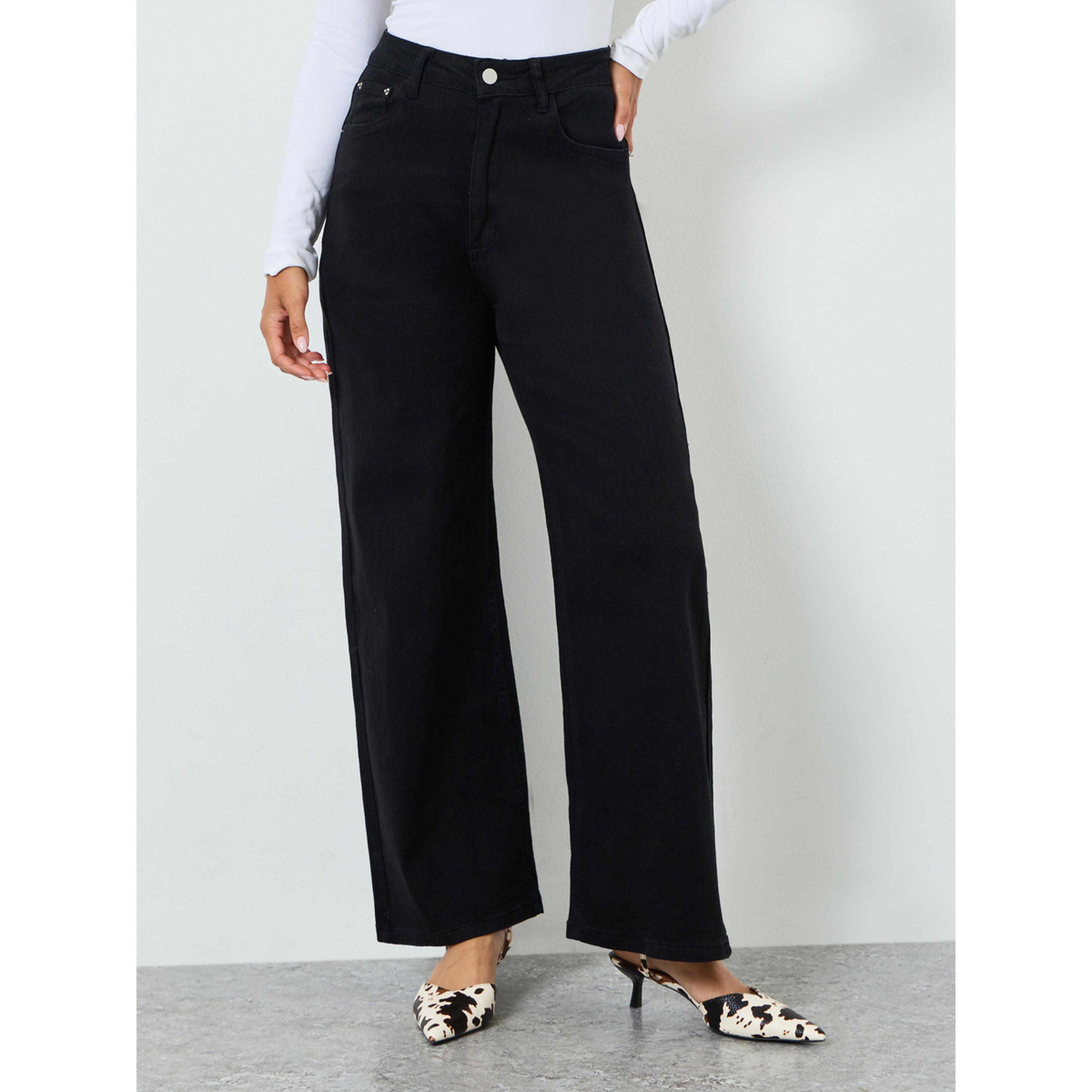 Styli Women Basic Straight Leg Washed Jeans-women-clothing-bottoms-jeans-image-1