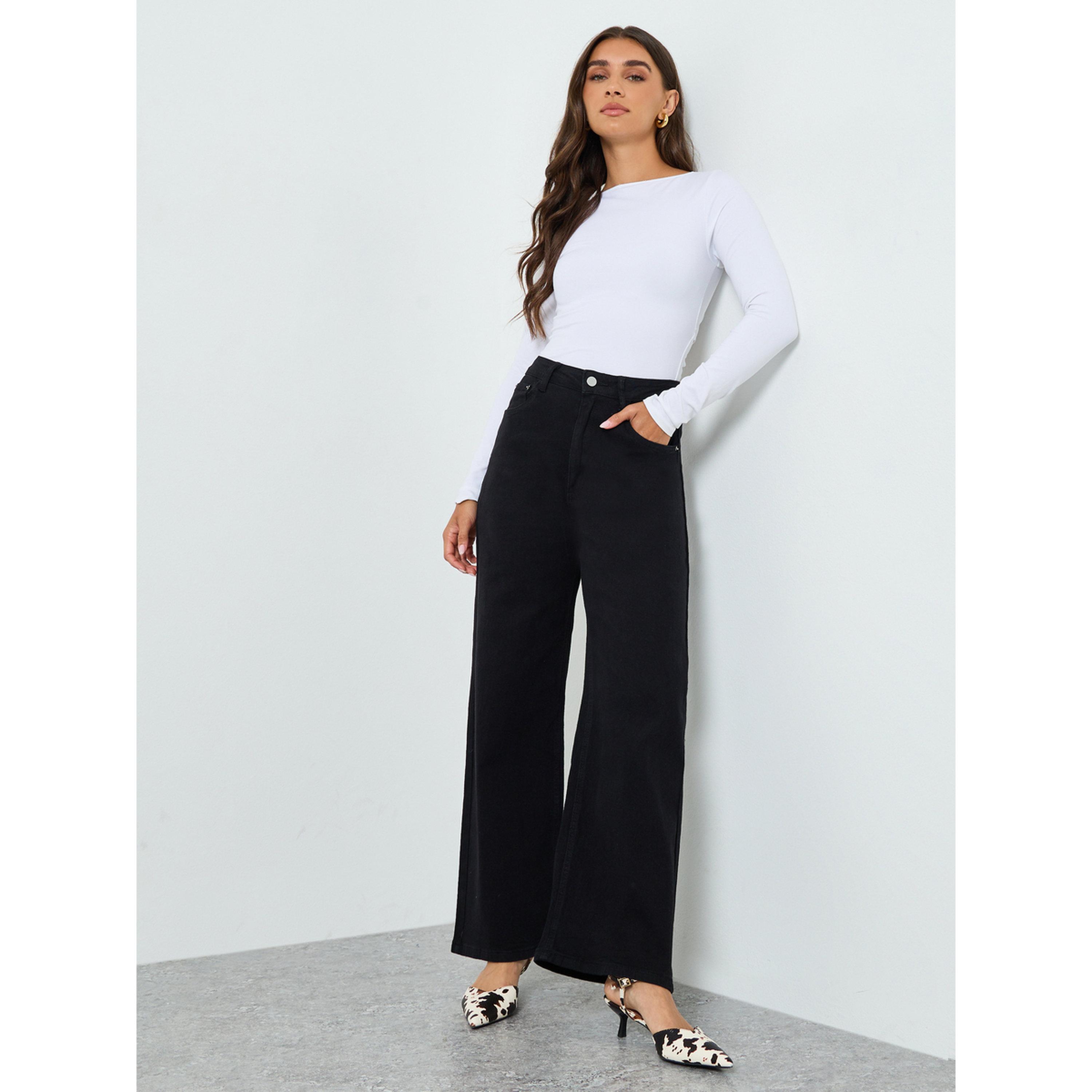 Styli Women Basic Straight Leg Washed Jeans-women-clothing-bottoms-jeans-image-2