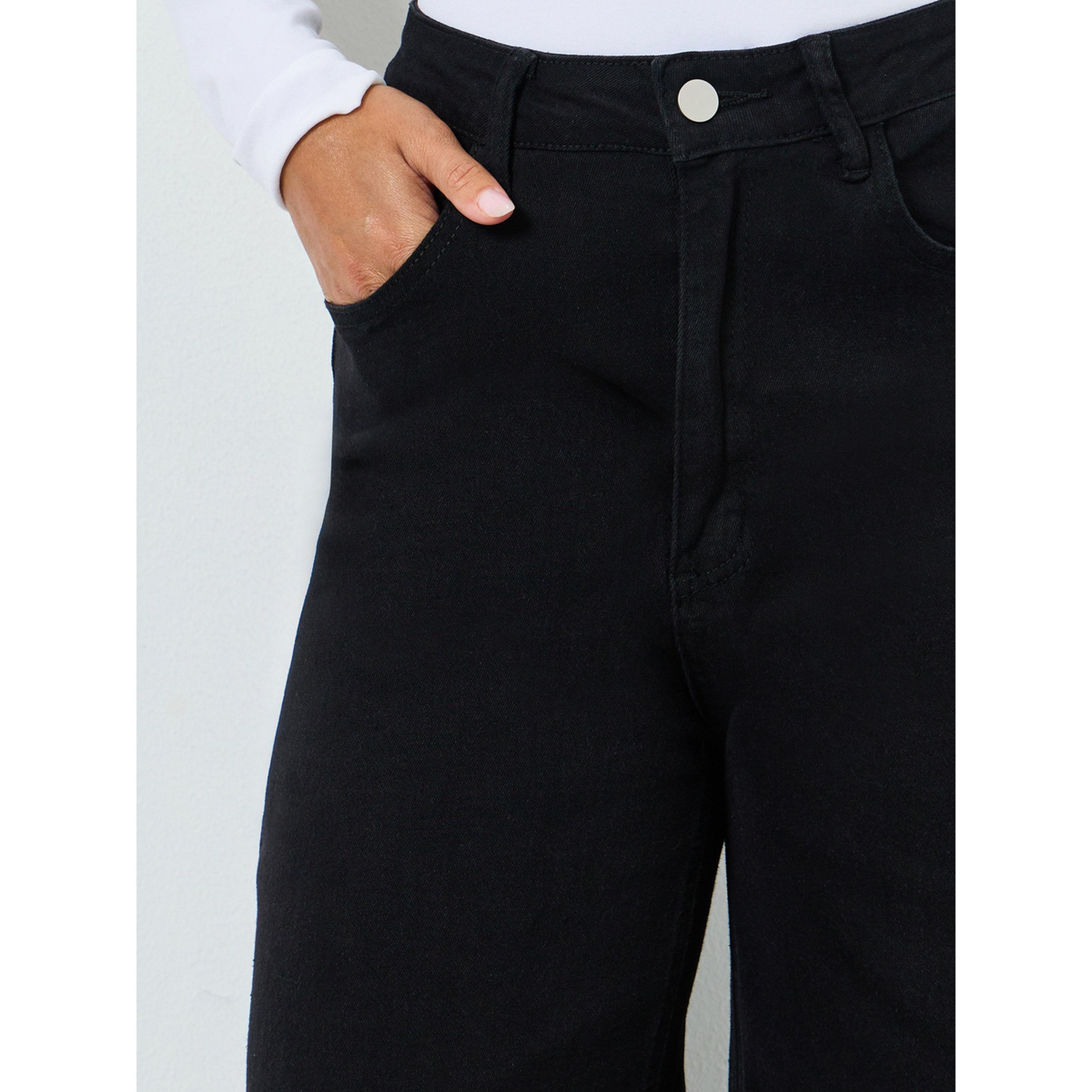 جينز بقصة أرجل مستقيمة وتفاصيل مشطوفة-women-clothing-bottoms-jeans-image-3