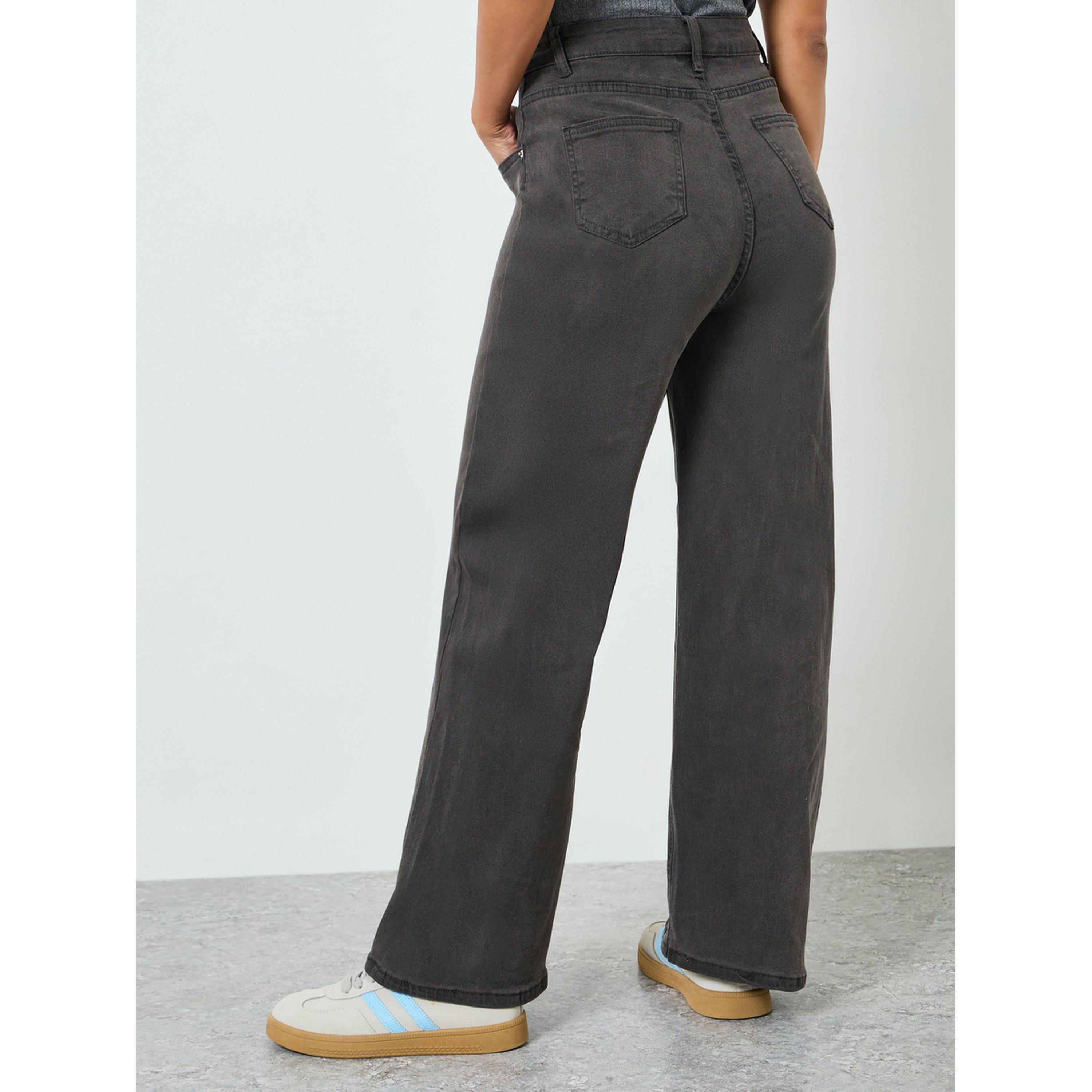 جينز بقصة أرجل مستقيمة وخصر عالي-women-clothing-bottoms-jeans-image-4