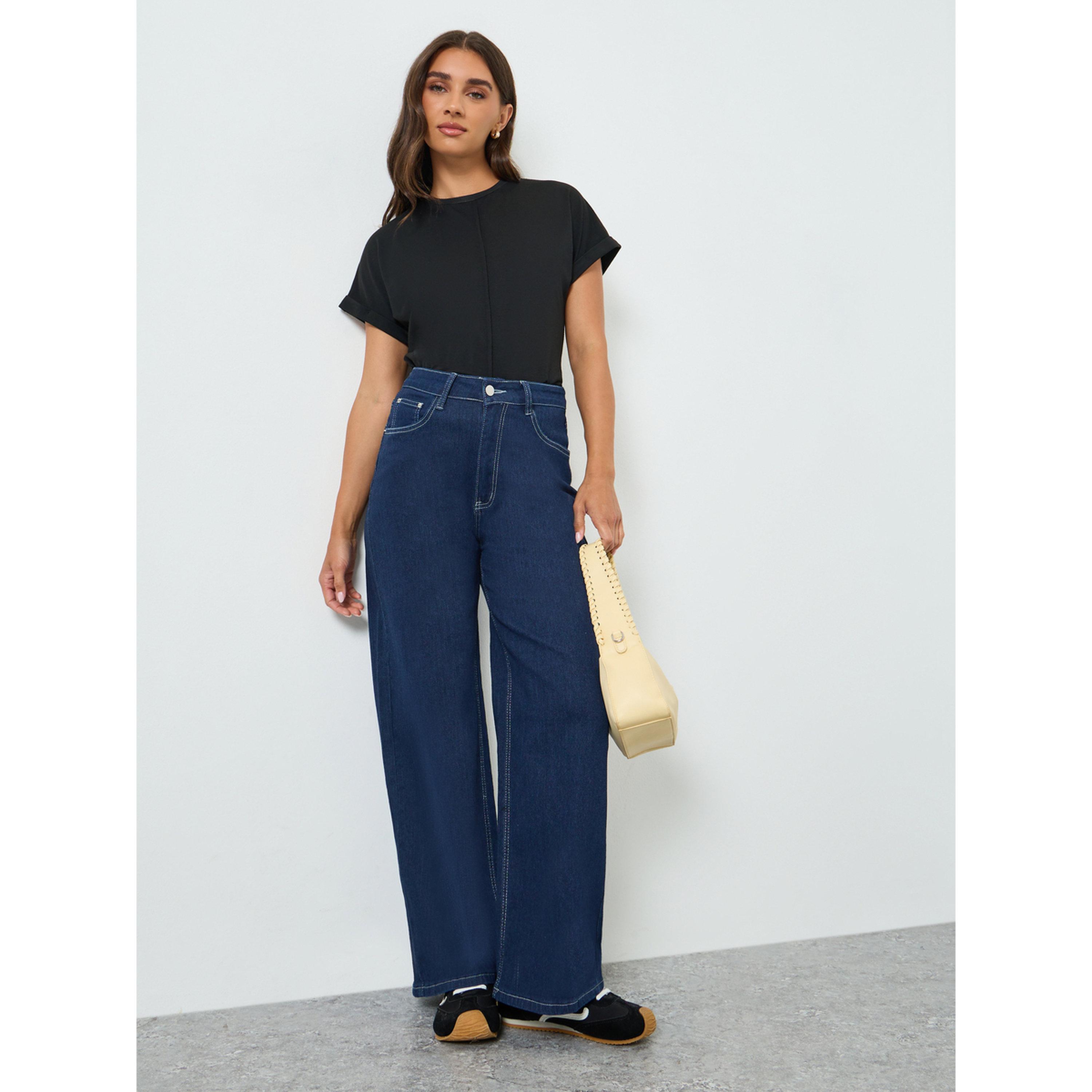 Styli Women Basic Straight Leg Washed Jeans-women-clothing-bottoms-jeans-image-2