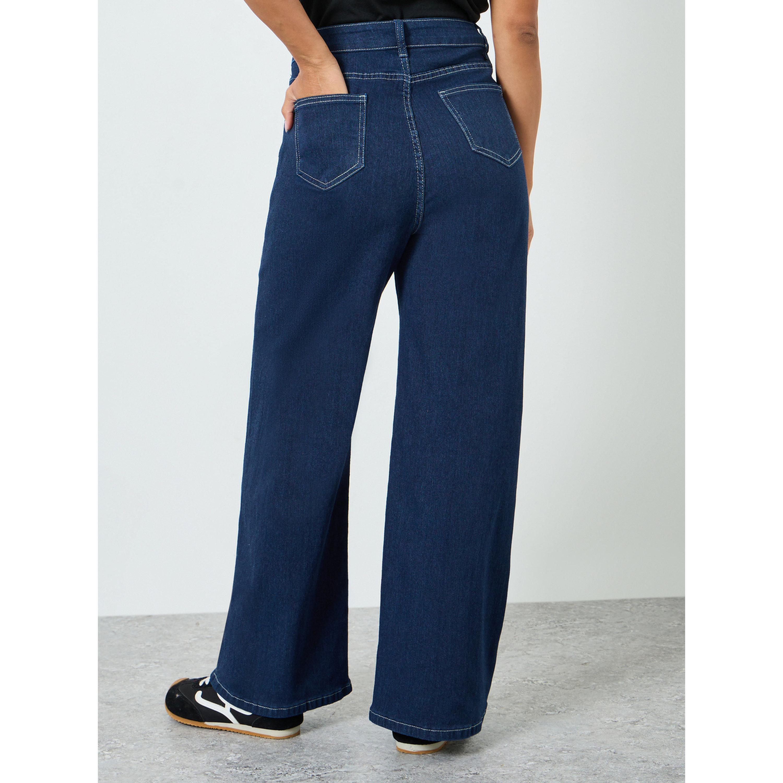 Styli Women Basic Straight Leg Washed Jeans-women-clothing-bottoms-jeans-image-4