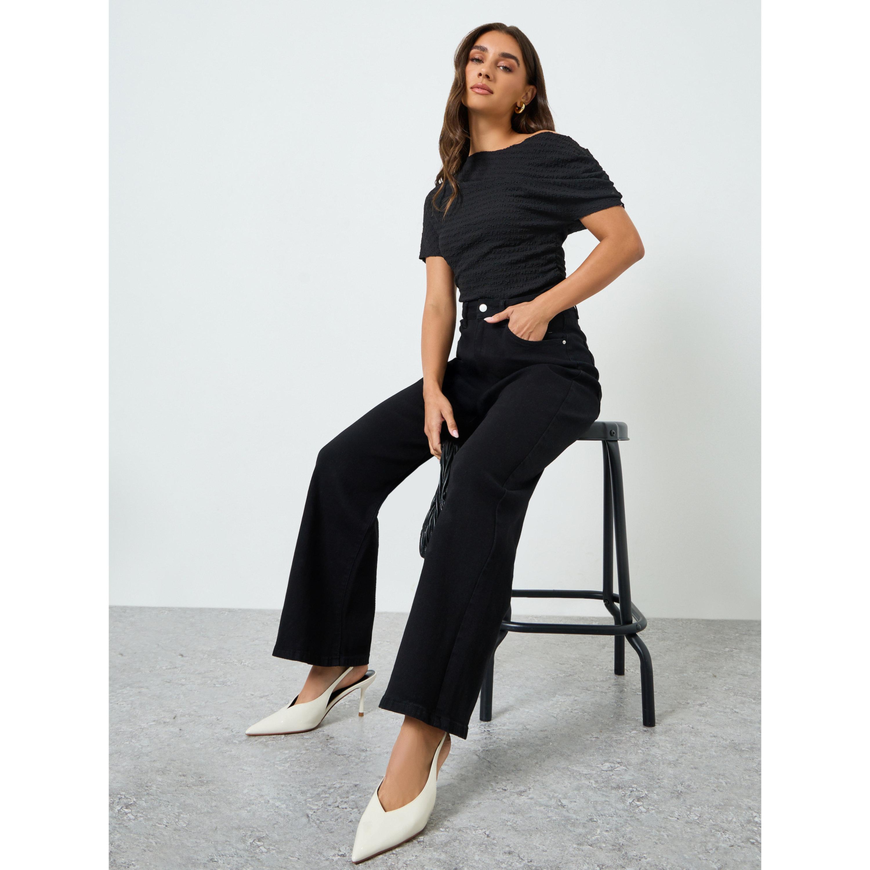 جينز بقصة أرجل واسعة وخصر عالي-women-clothing-bottoms-jeans-image-3
