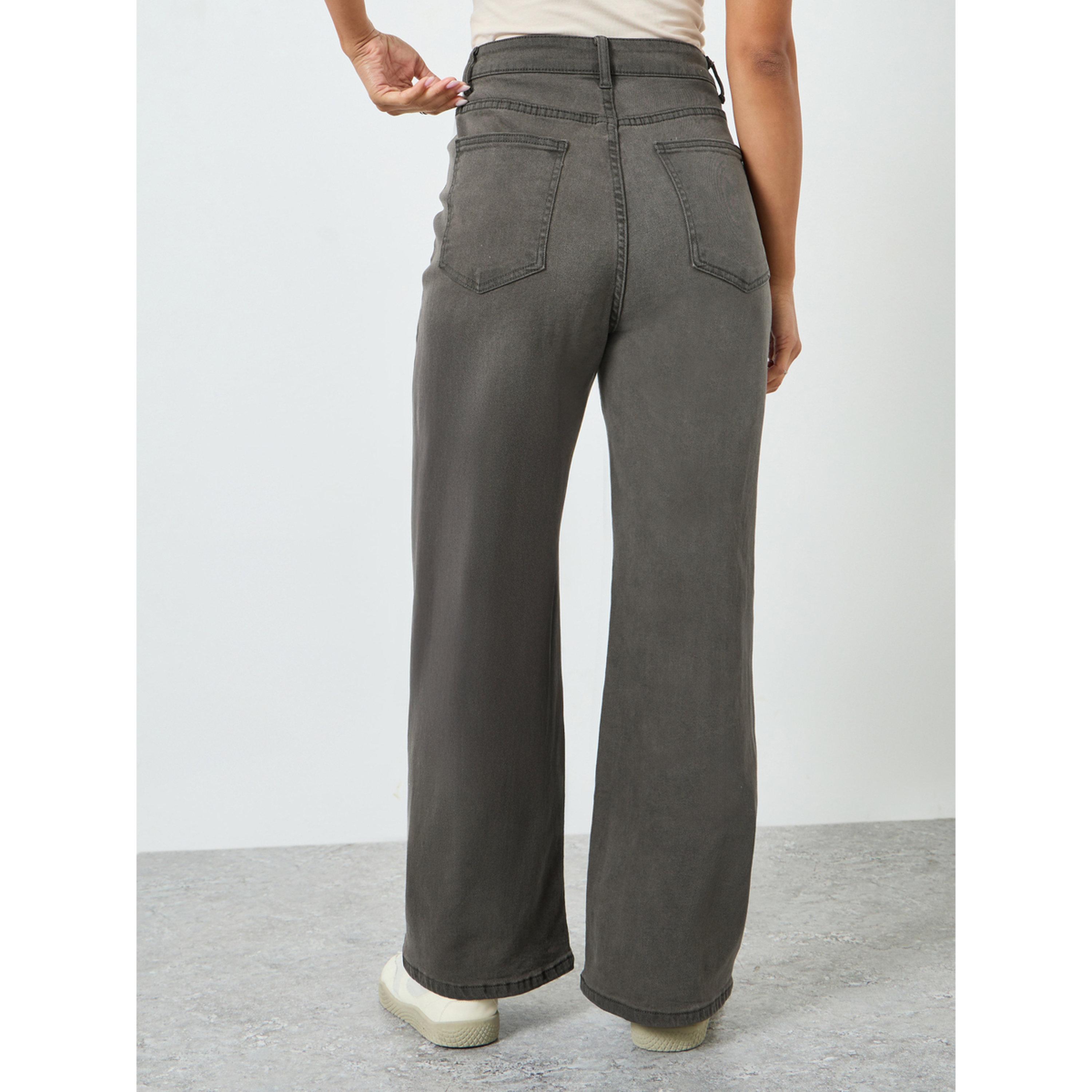 جينز بقصة أرجل واسعة وخصر عالي-women-clothing-bottoms-jeans-image-4