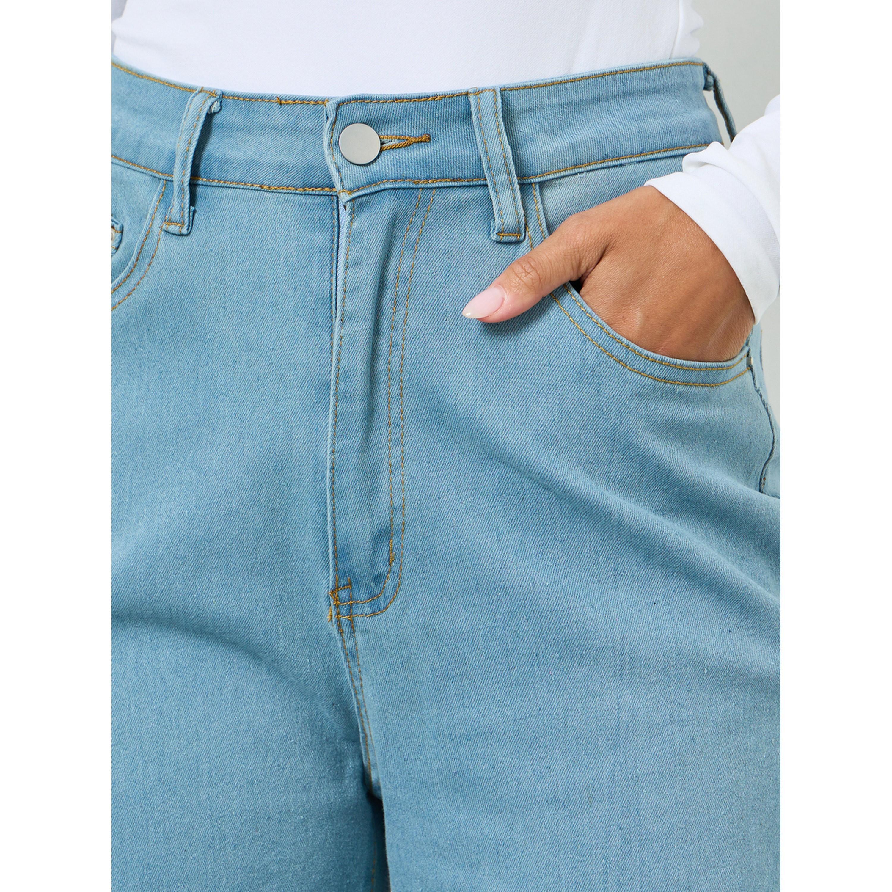 جينز بقصة أرجل واسعة وخصر عالي-women-clothing-bottoms-jeans-image-3