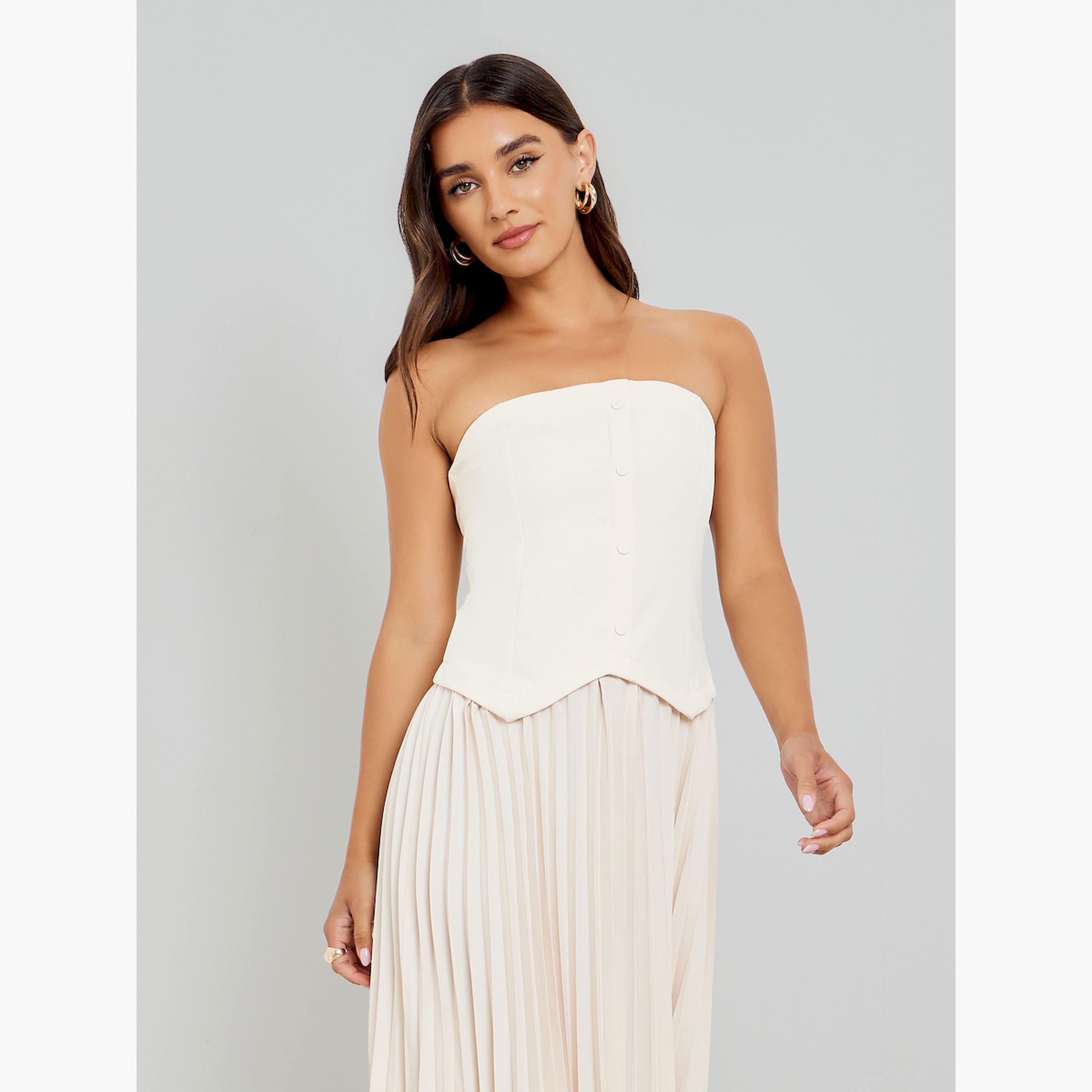 فستان طويل بكسرات ونمط باندو-women-clothing-dresses-image-3