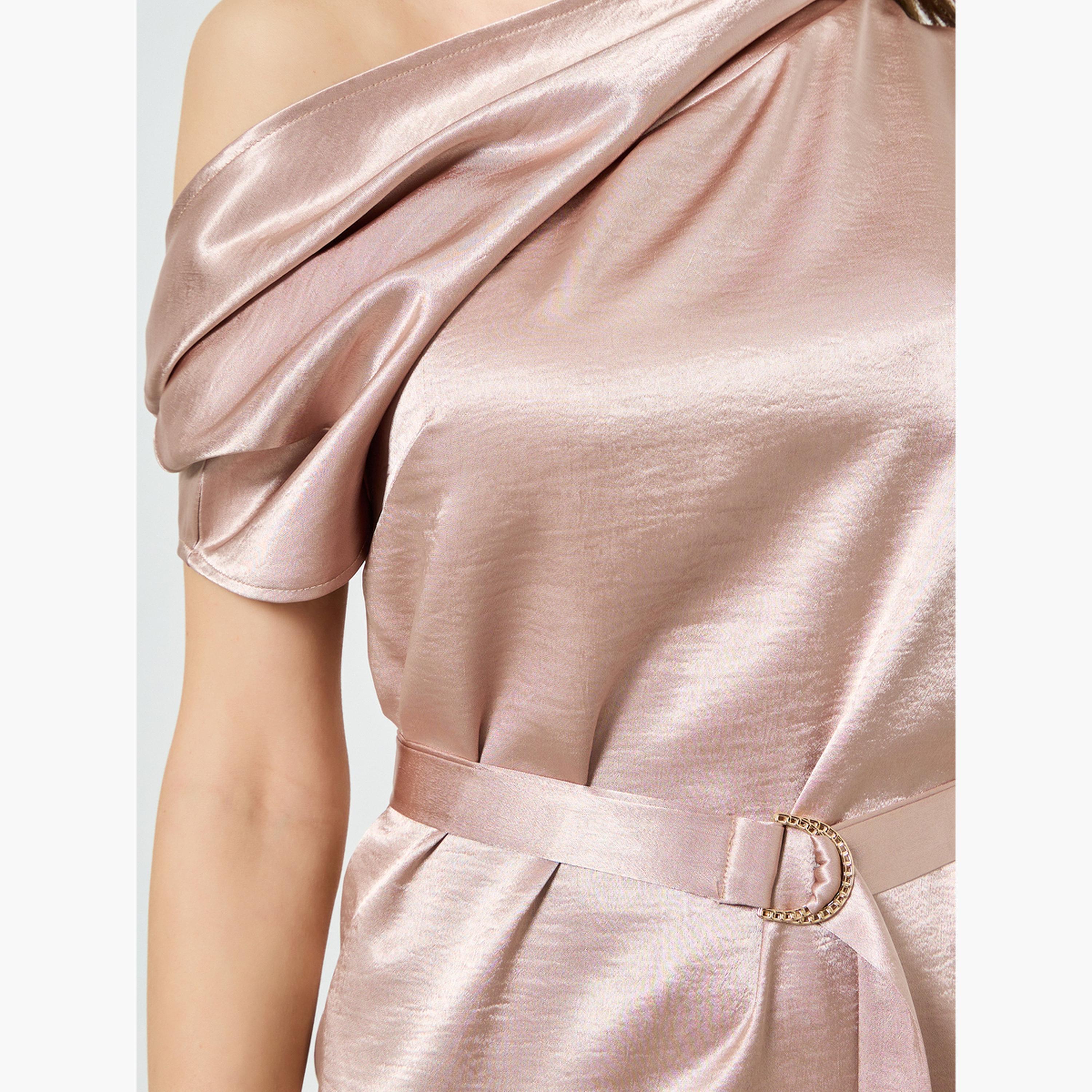 فستان ميدي ساتان بكتف واحد وحافة واسعة-women-clothing-dresses-image-5