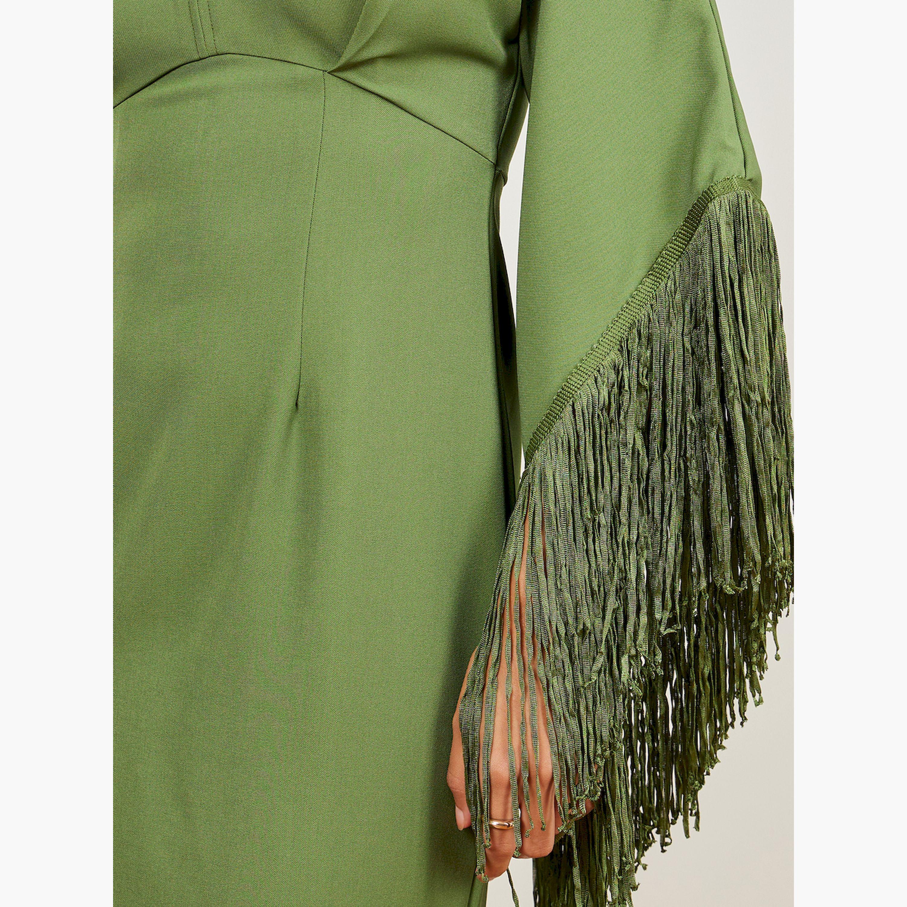 فستان ميدي ضيق بأكمام شراشيب-women-clothing-dresses-image-5