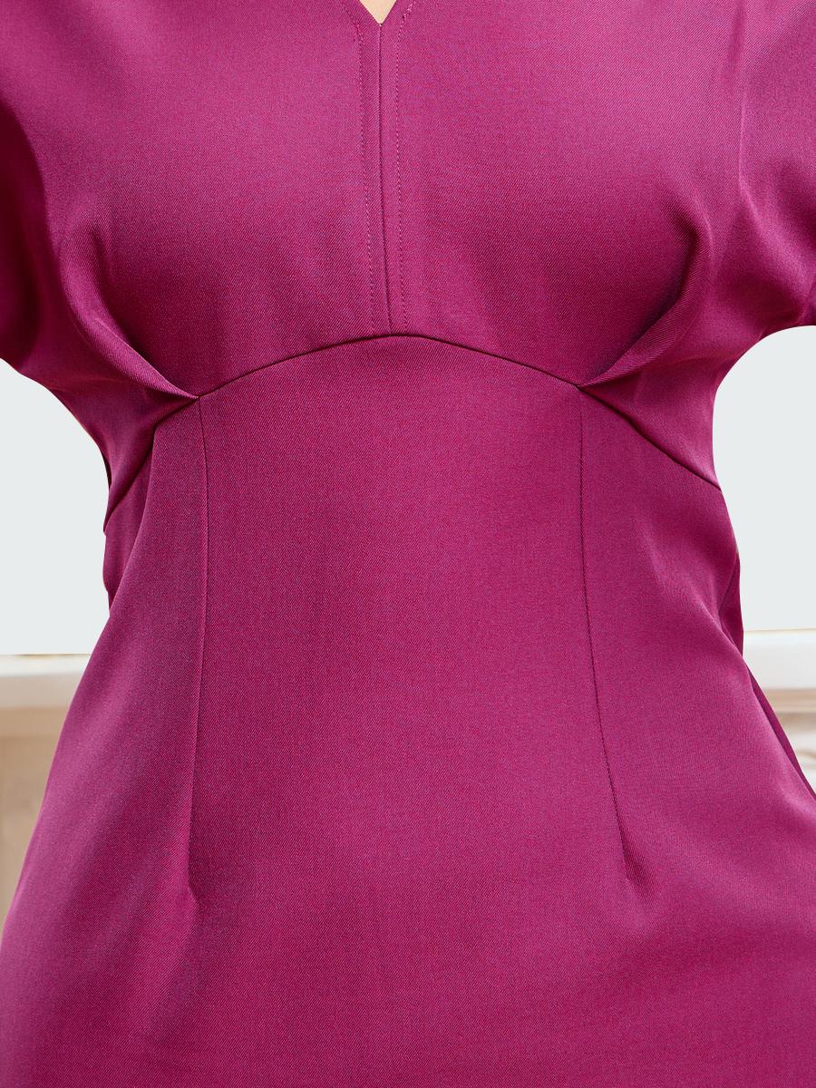 فستان بنفسجي طويل ضيق بأكمام شراشيب-women-clothing-dresses-image-4