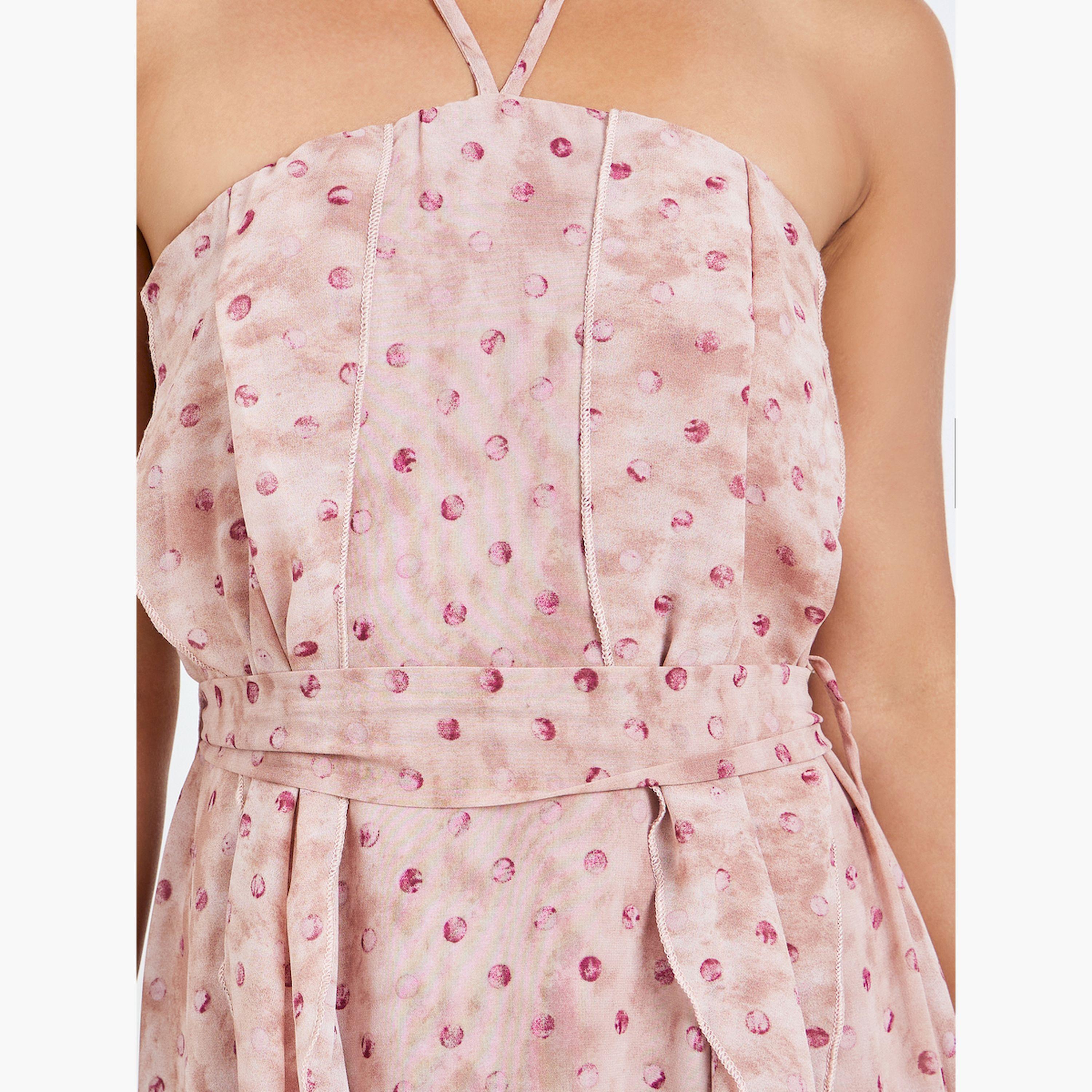 فستان طويل بلا أكمام وكشكش بنقاط-women-clothing-dresses-image-4