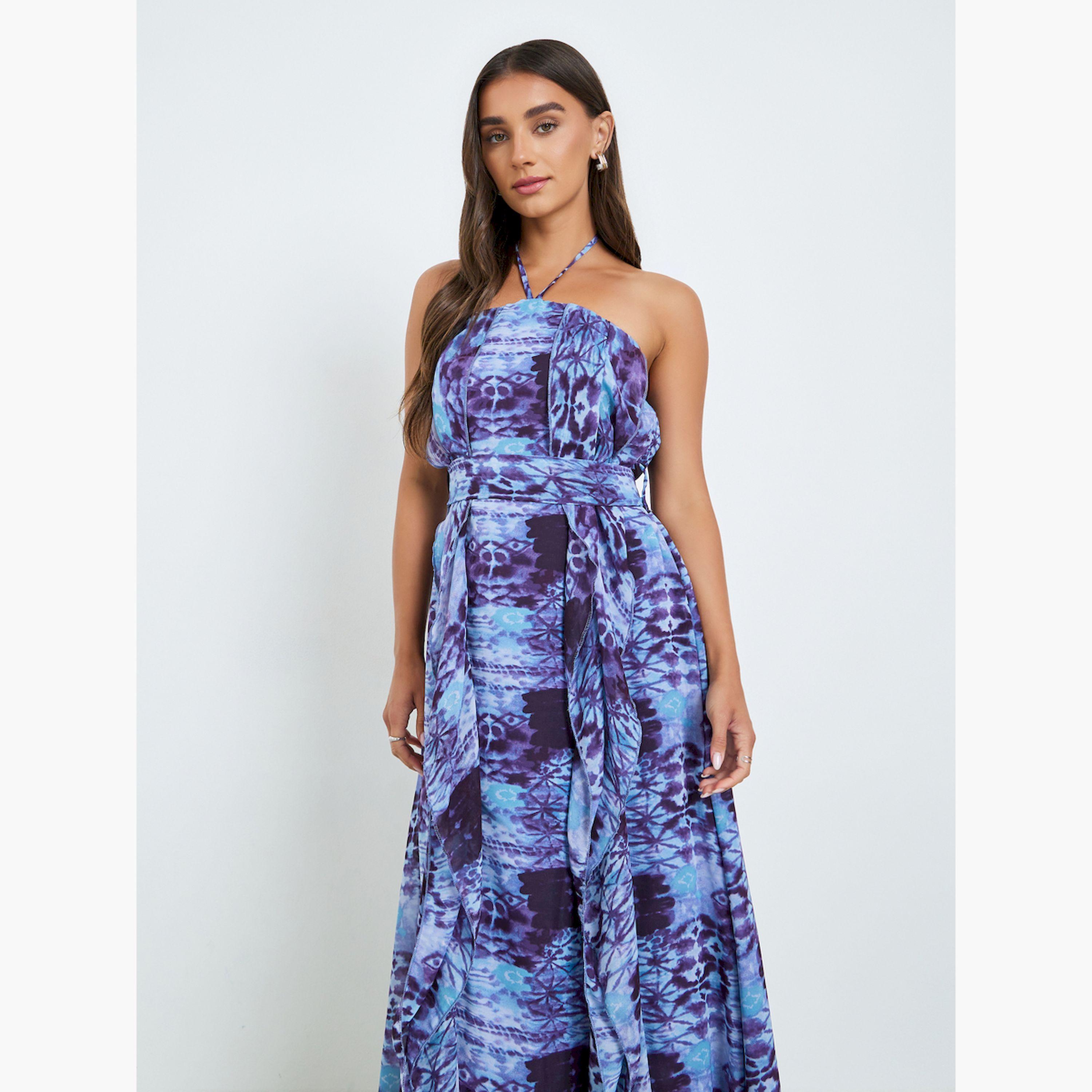 فستان طويل بلا أكمام مطبوع-women-clothing-dresses-image-2