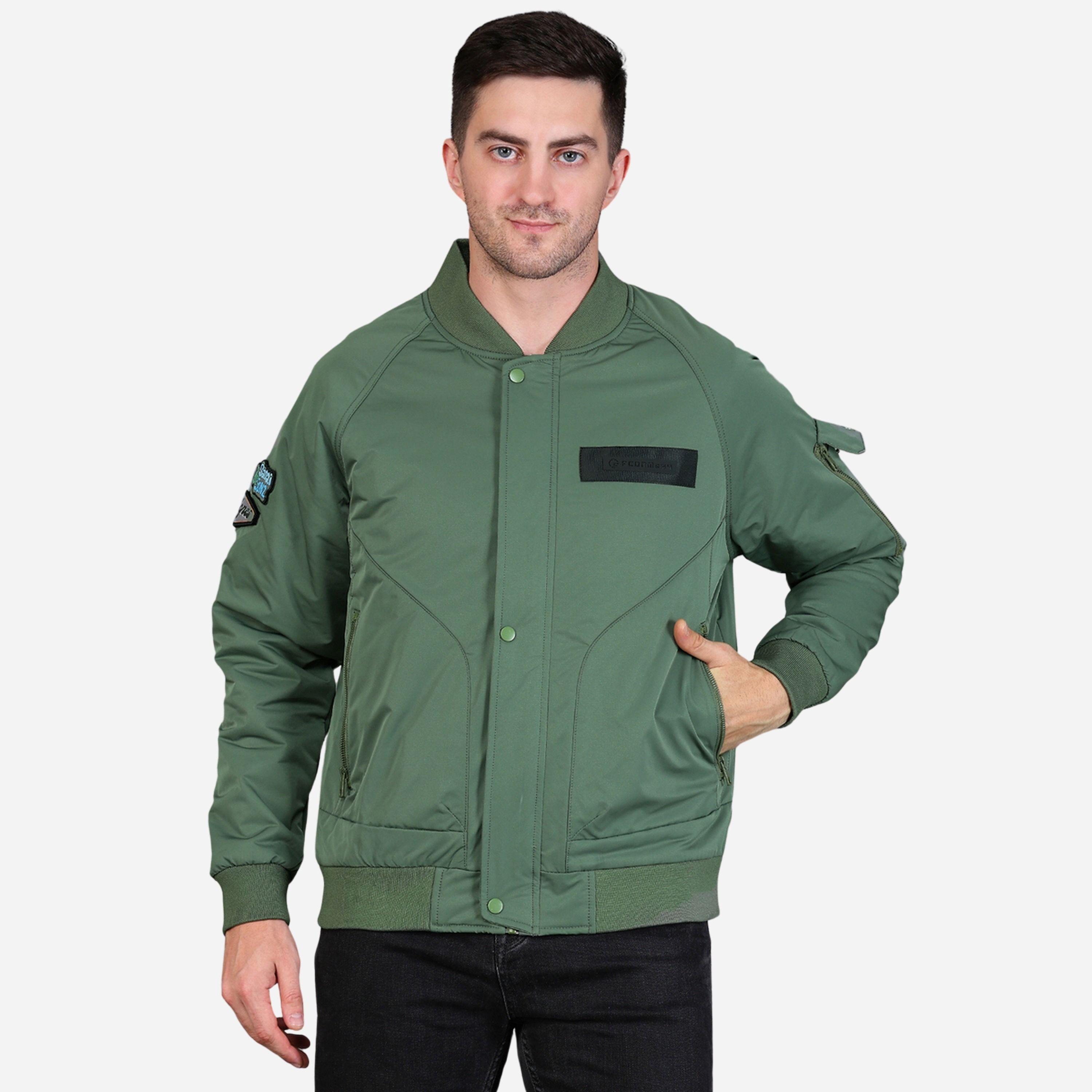 Fort Collins Men Green Bomber Jacket-men-clothing-jacketsandblazers-jackets-image-1