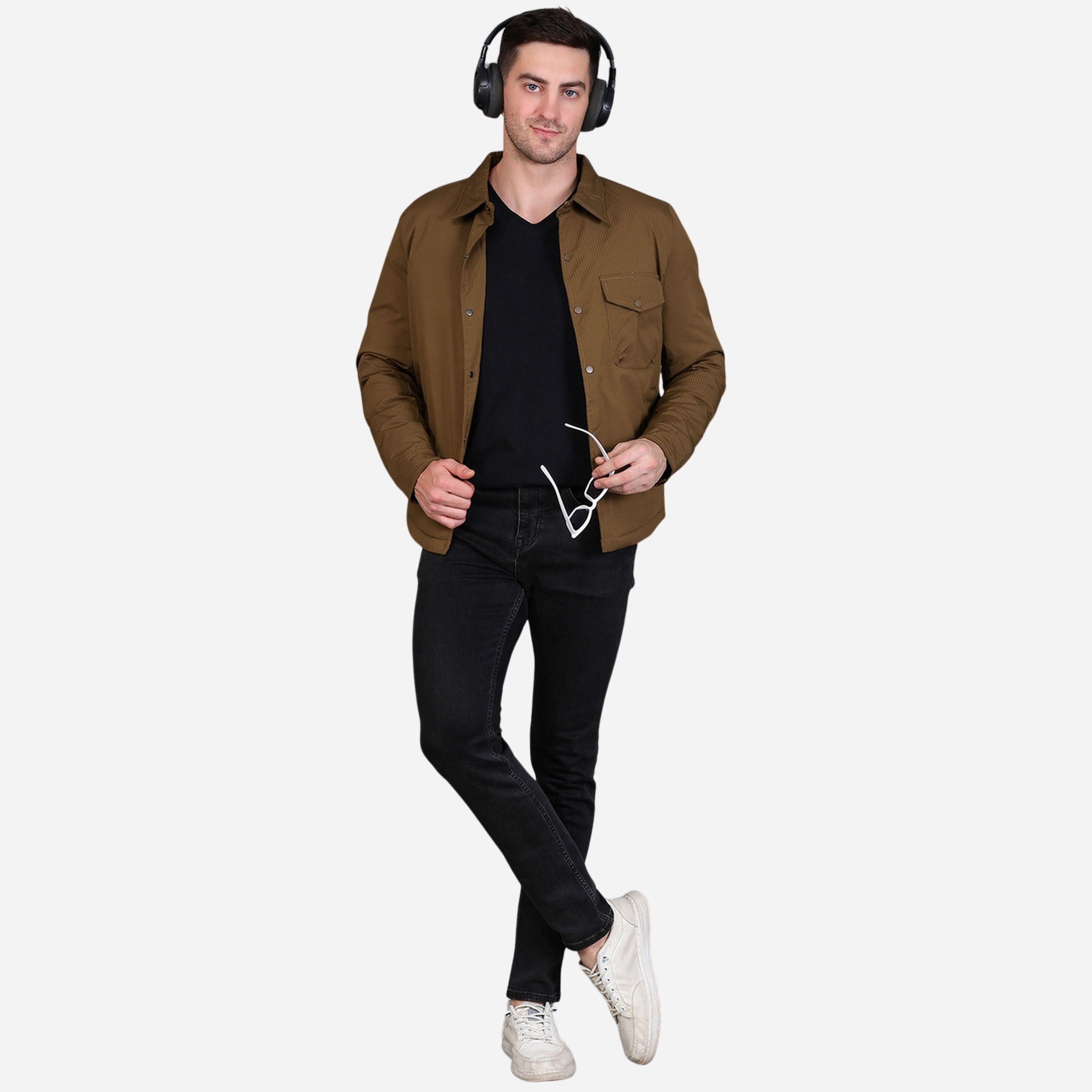 Fort Collins Men Brown Corduroy Button-Down Jacket-men-clothing-jacketsandblazers-jackets-image-2