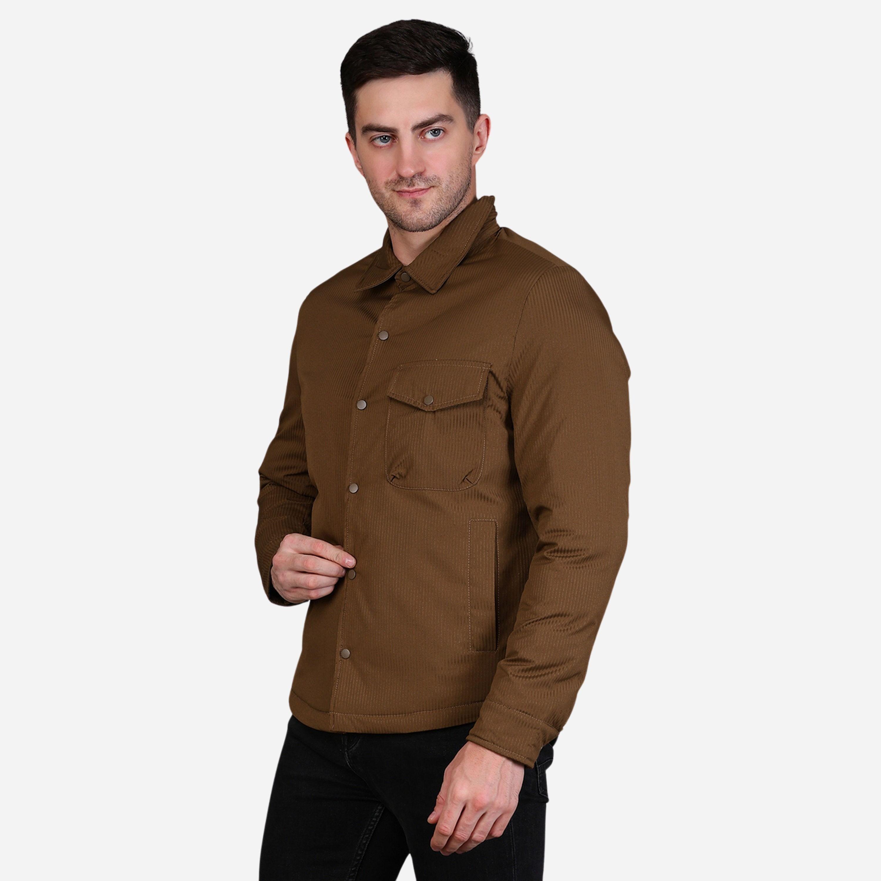 فورت كولينز - جاكيت رجالي بأزراز لون بني قماش الكوردروي-men-clothing-jacketsandblazers-jackets-image-3