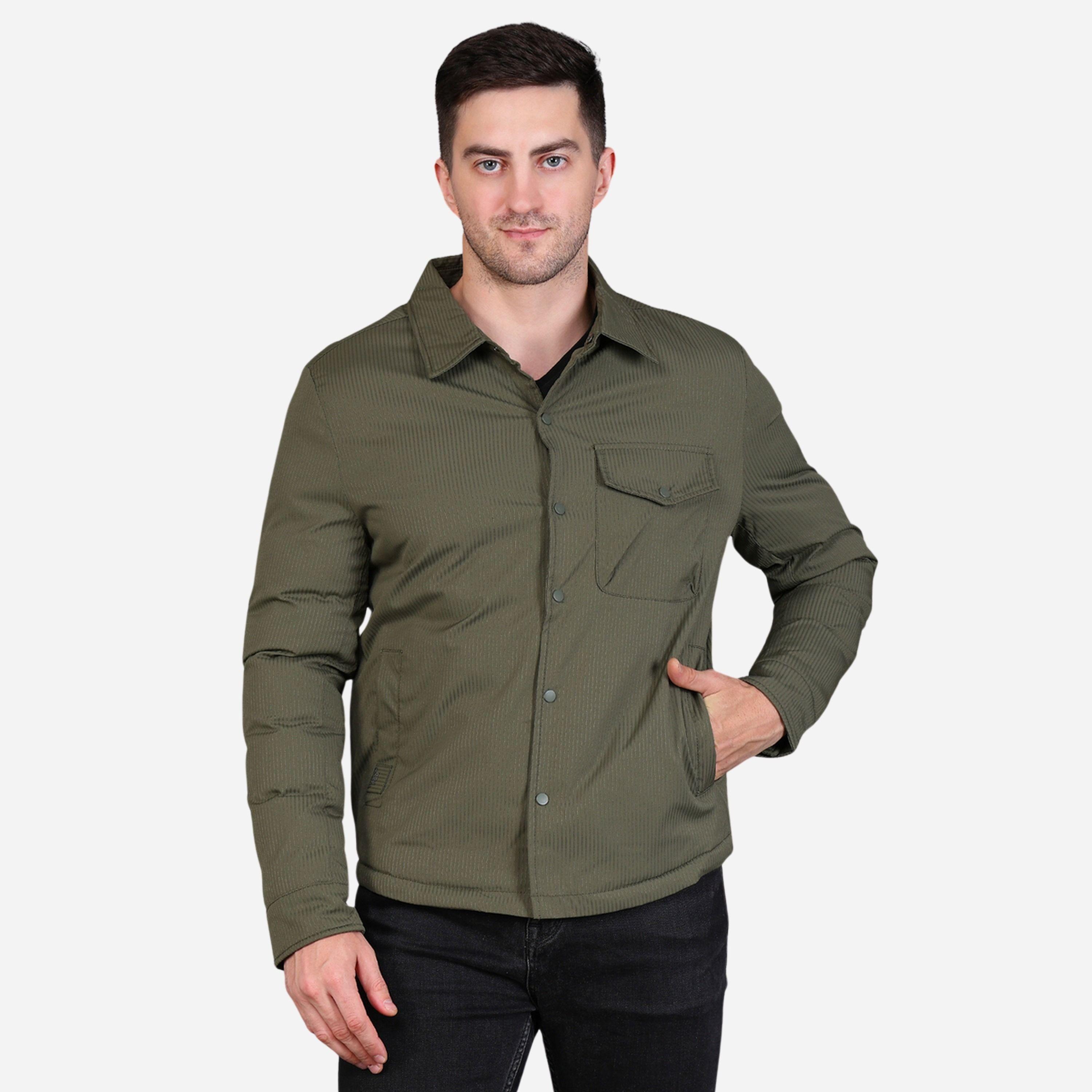 فورت كولينز - جاكيت رجالي مخمل لون زيتوني بأزرار-men-clothing-jacketsandblazers-jackets-image-1