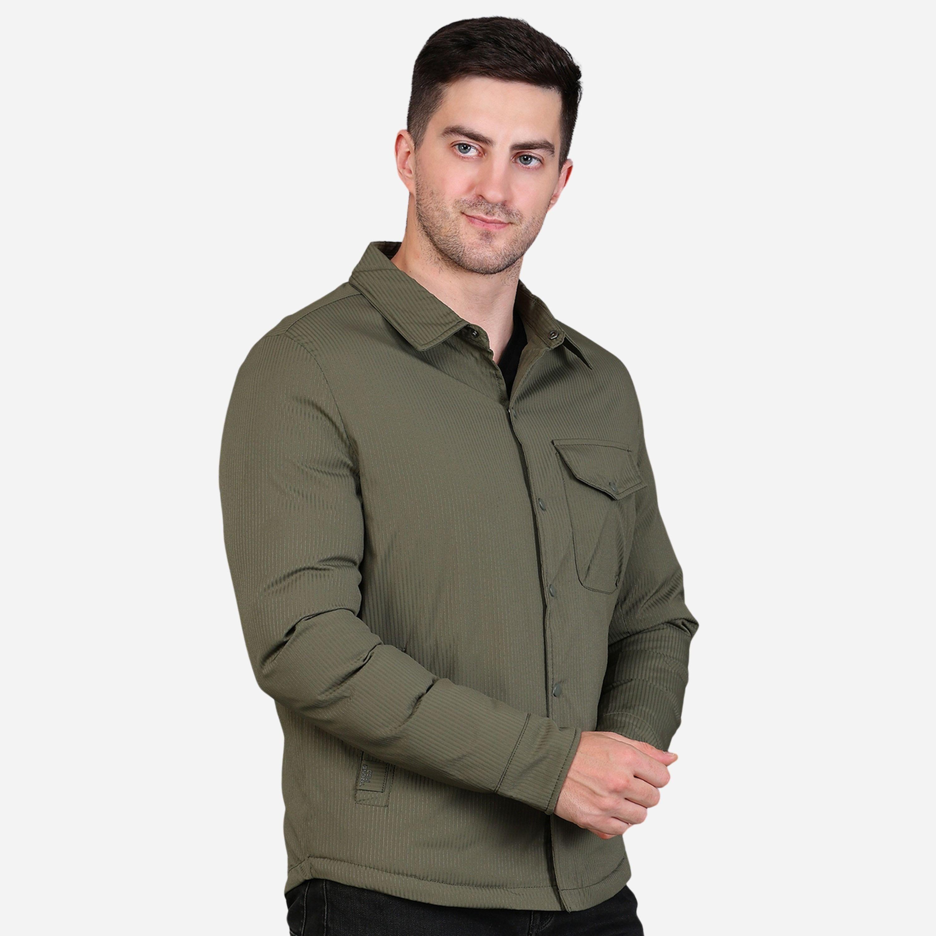 فورت كولينز - جاكيت رجالي مخمل لون زيتوني بأزرار-men-clothing-jacketsandblazers-jackets-image-3