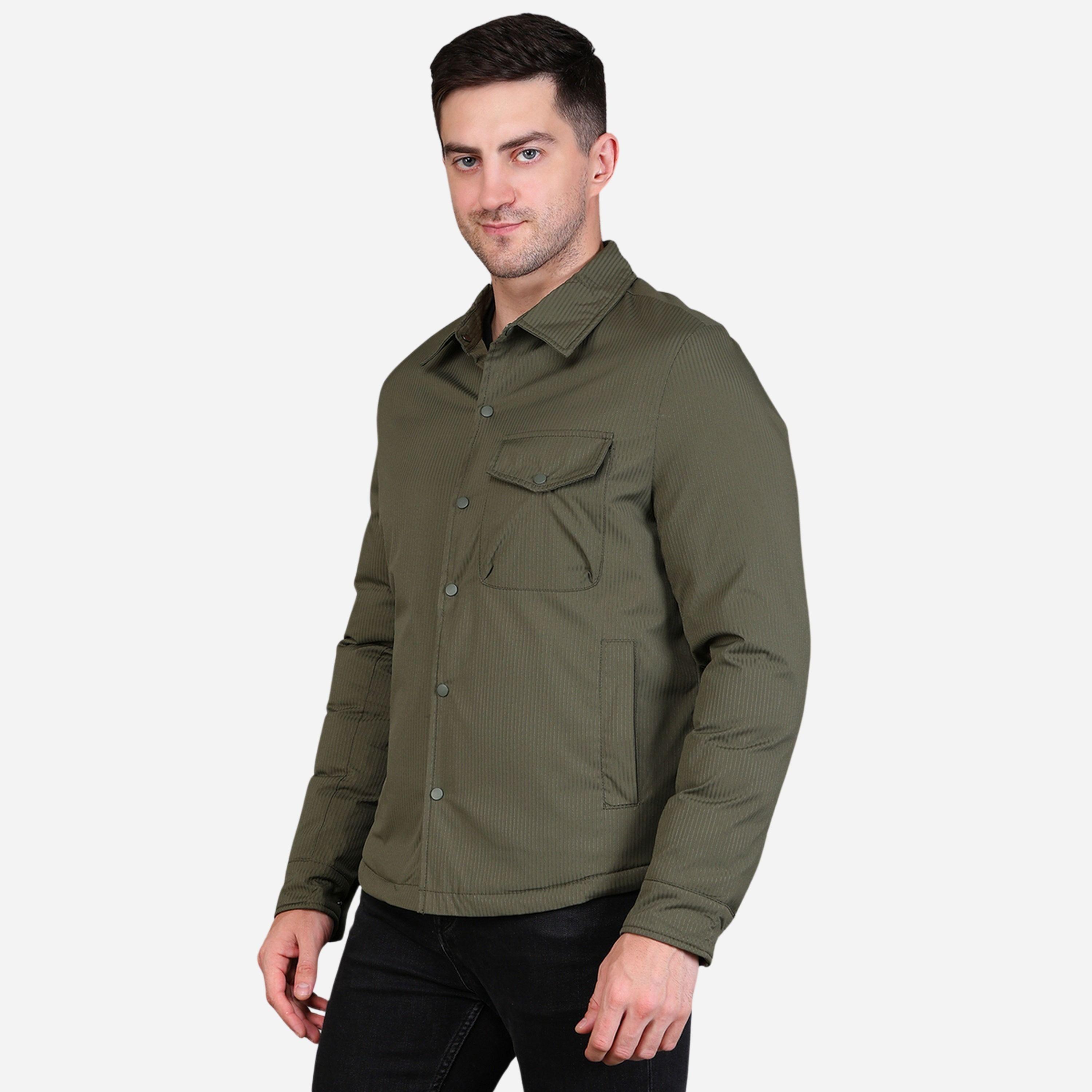 فورت كولينز - جاكيت رجالي مخمل لون زيتوني بأزرار-men-clothing-jacketsandblazers-jackets-image-4