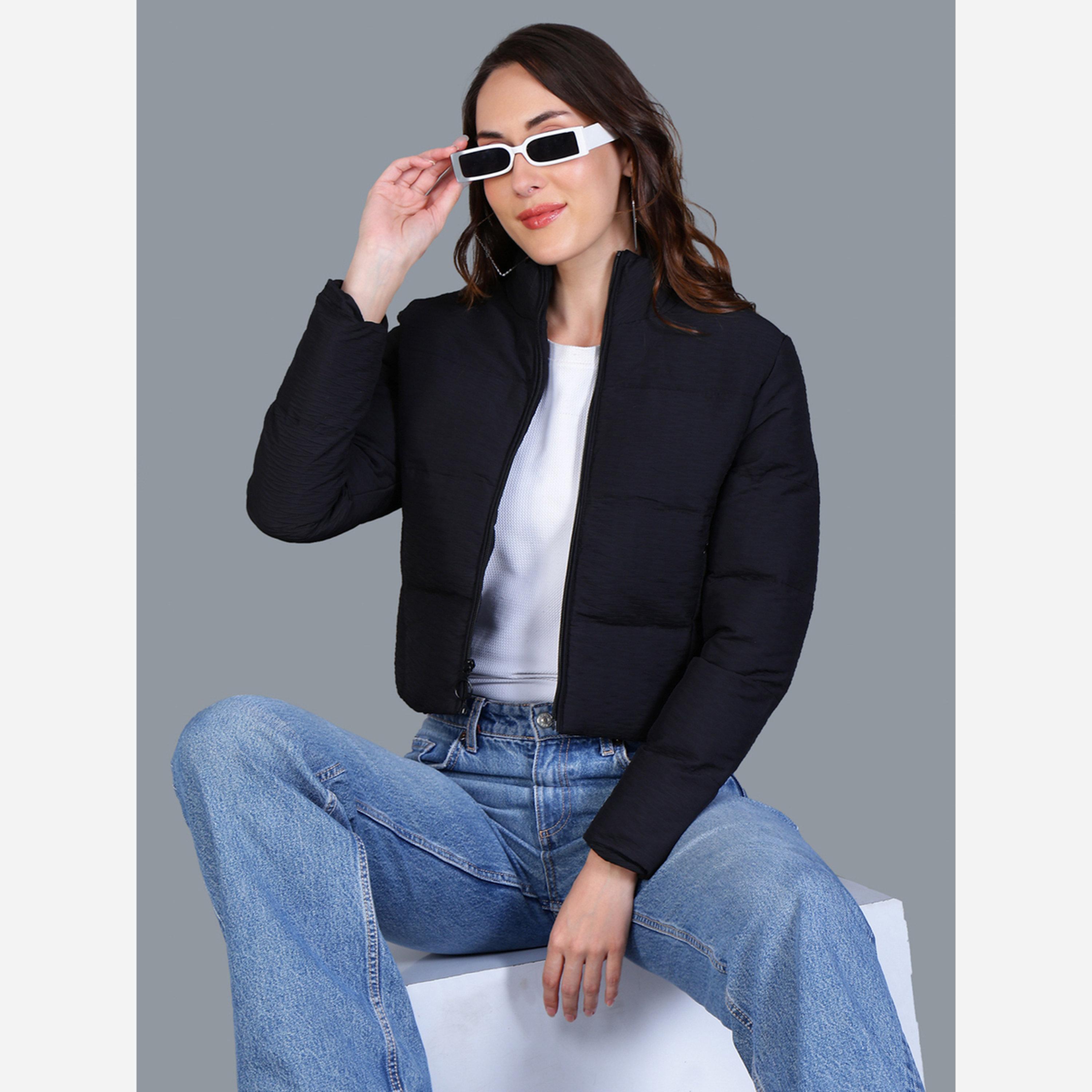 Fort Collins Women Black Quilted Crop Jacket-women-winterwear-coatsandjackets-jackets-image-2