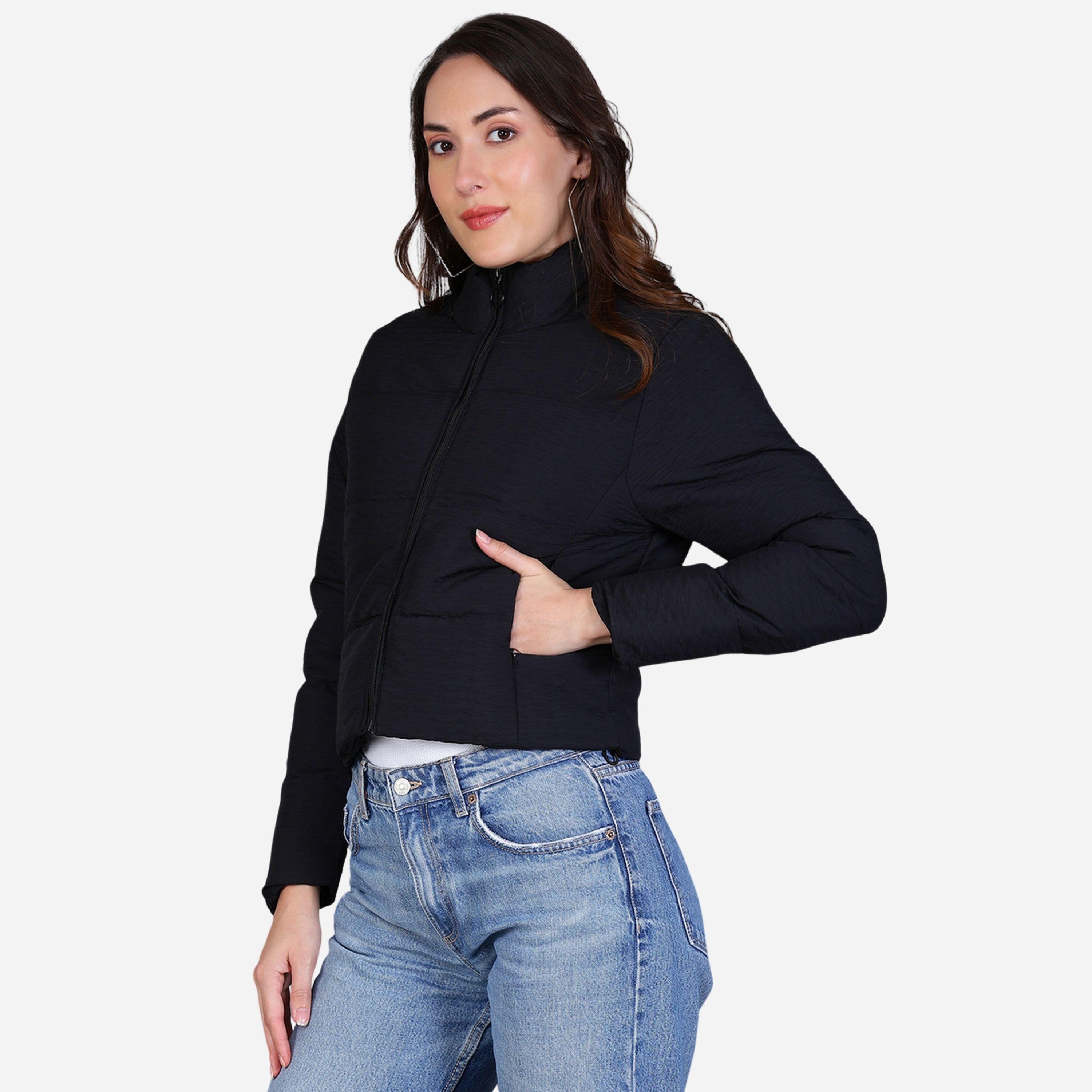 فورت كولينز - جاكيت قصير مبطن لون أسود للنساء-women-winterwear-coatsandjackets-jackets-image-3