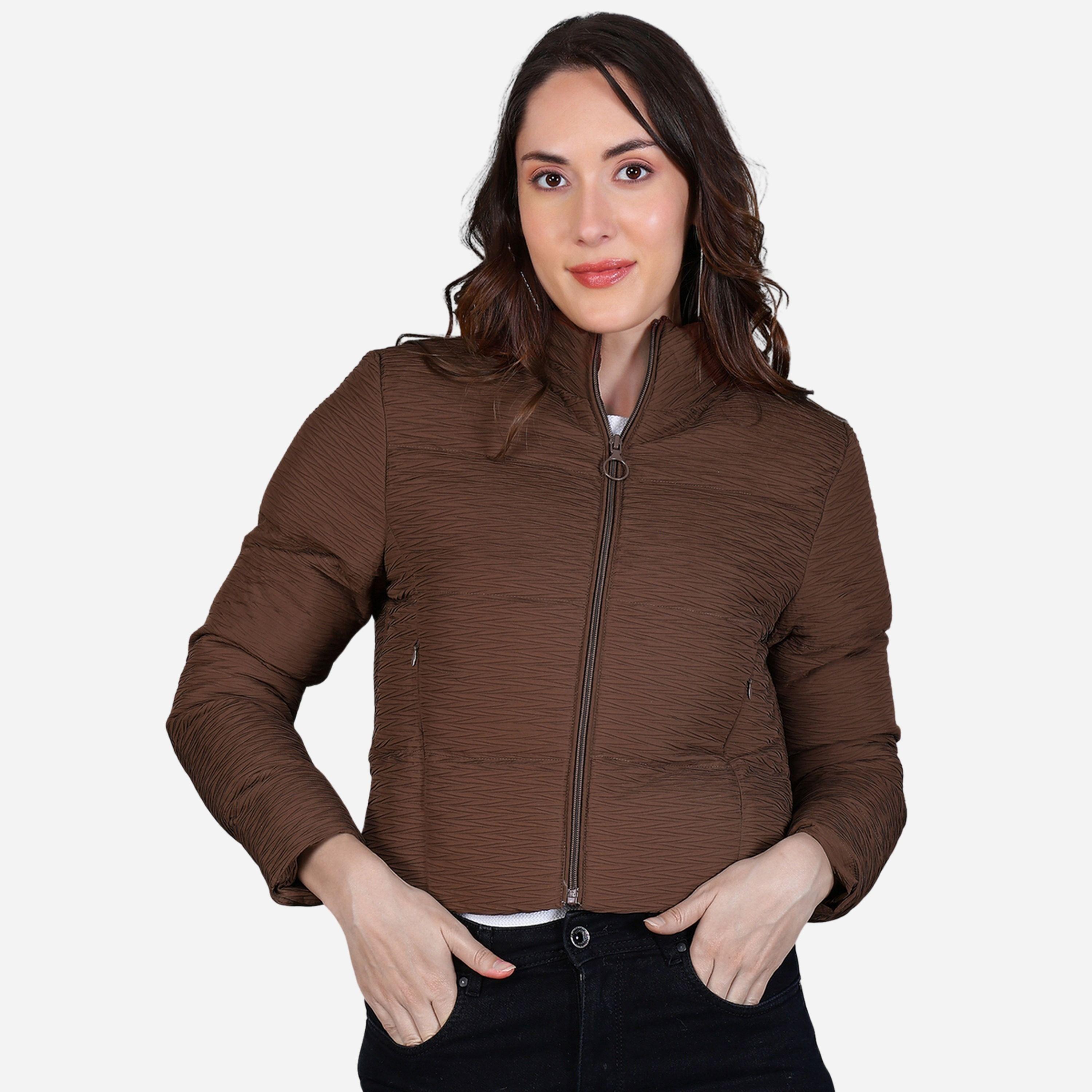 Fort Collins Women Brown Quilted Crop Jacket-women-winterwear-coatsandjackets-jackets-image-1
