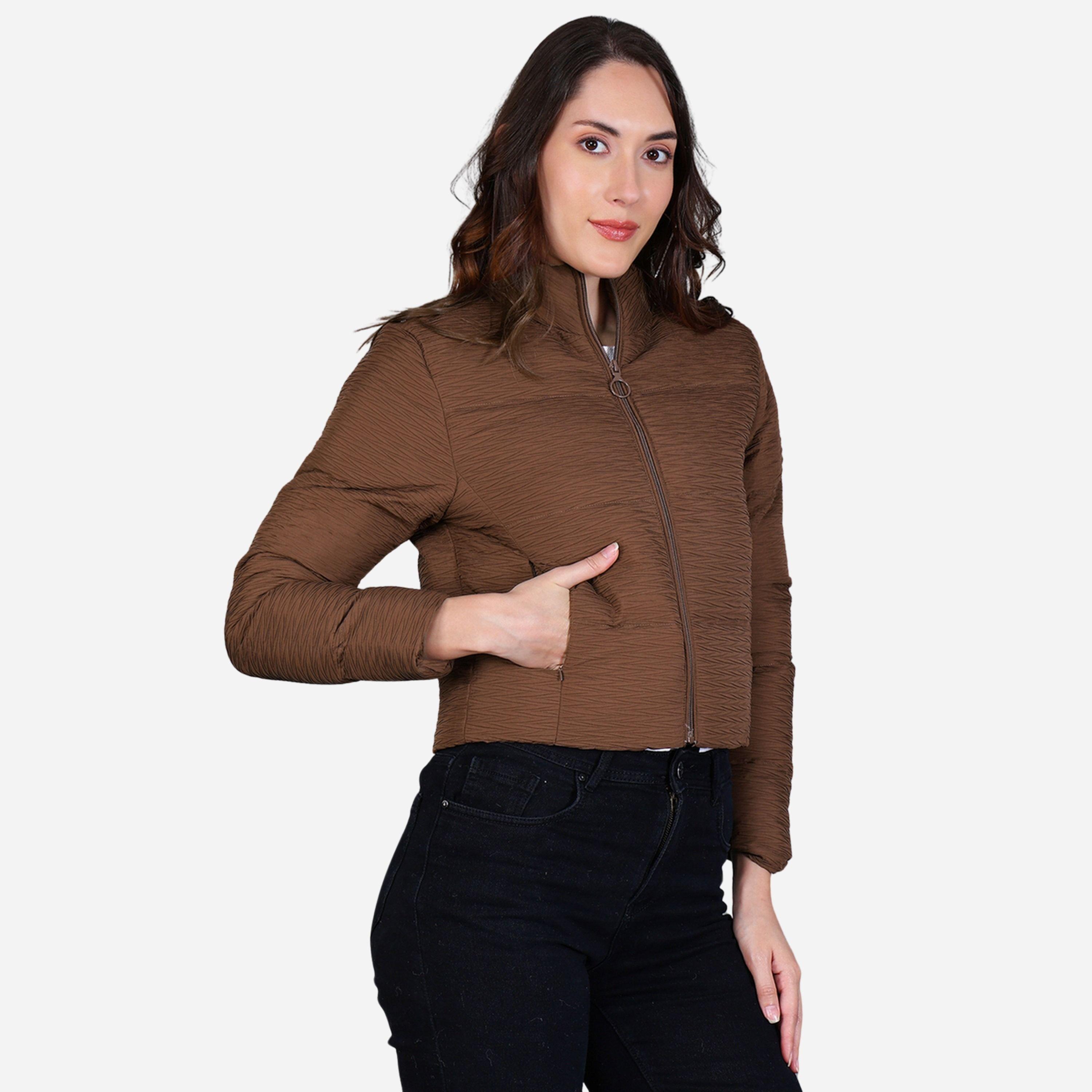 Fort Collins Women Brown Quilted Crop Jacket-women-winterwear-coatsandjackets-jackets-image-4
