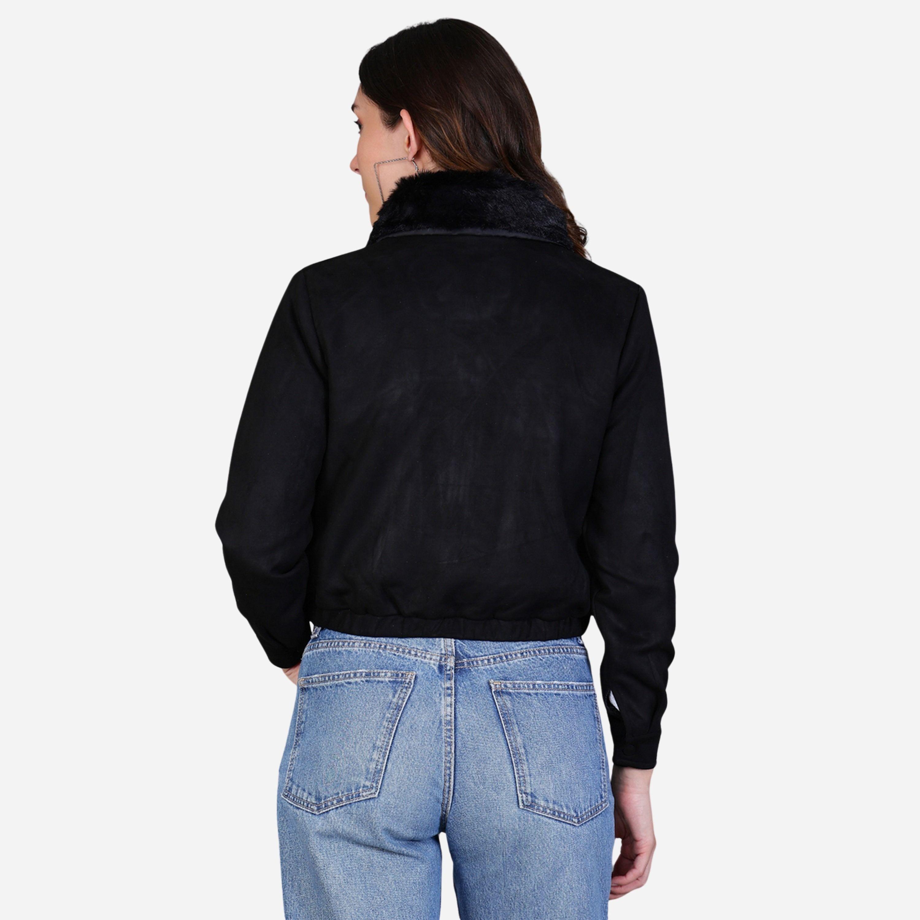 فورت كولينز - جاكيت نسائي لون أسود من الجلد ياقة من الفرو-women-winterwear-coatsandjackets-jackets-image-5