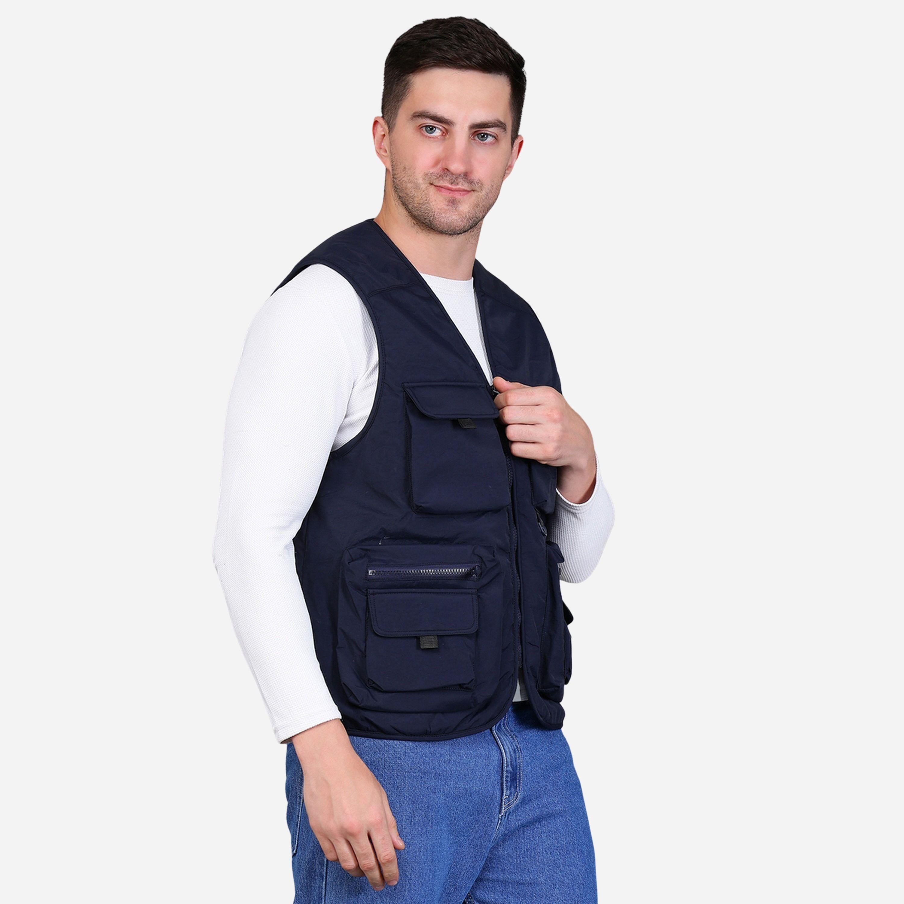 Fort Collins Men Navy Blue Utility Vest-men-clothing-jacketsandblazers-jackets-image-4