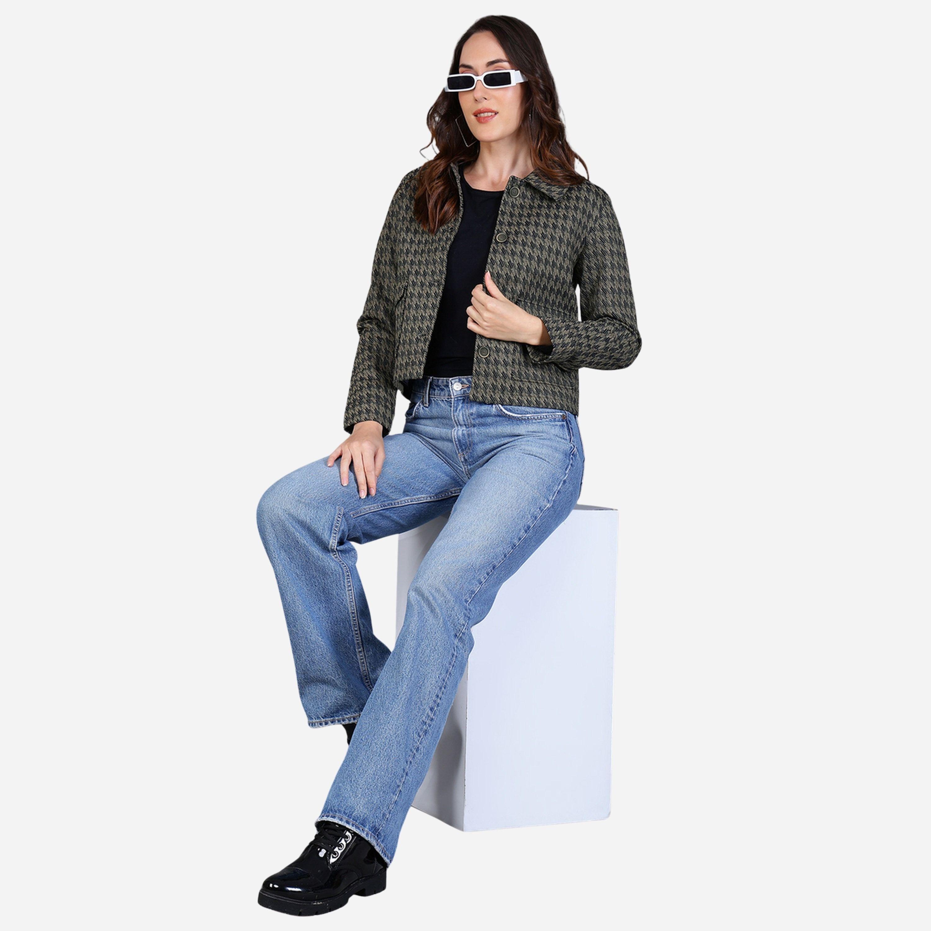Fort Collins Women Houndstooth Button-Front Jacket-women-winterwear-coatsandjackets-jackets-image-2