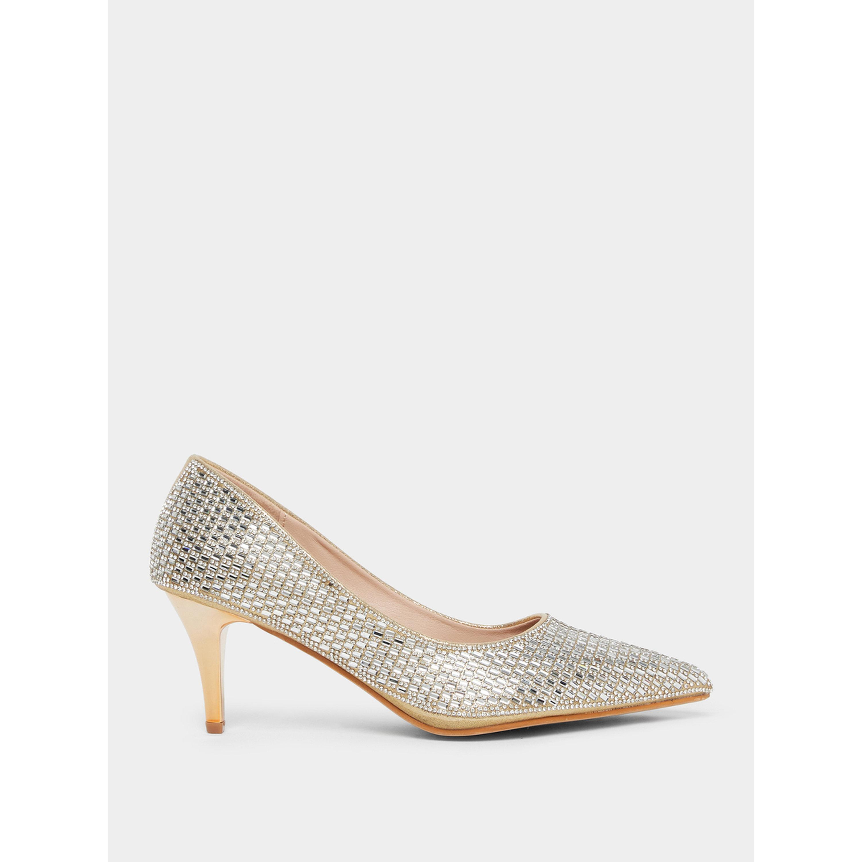 حذاء كورت بمقدمة مدببة ومزين-women-shoes-heels-image-2