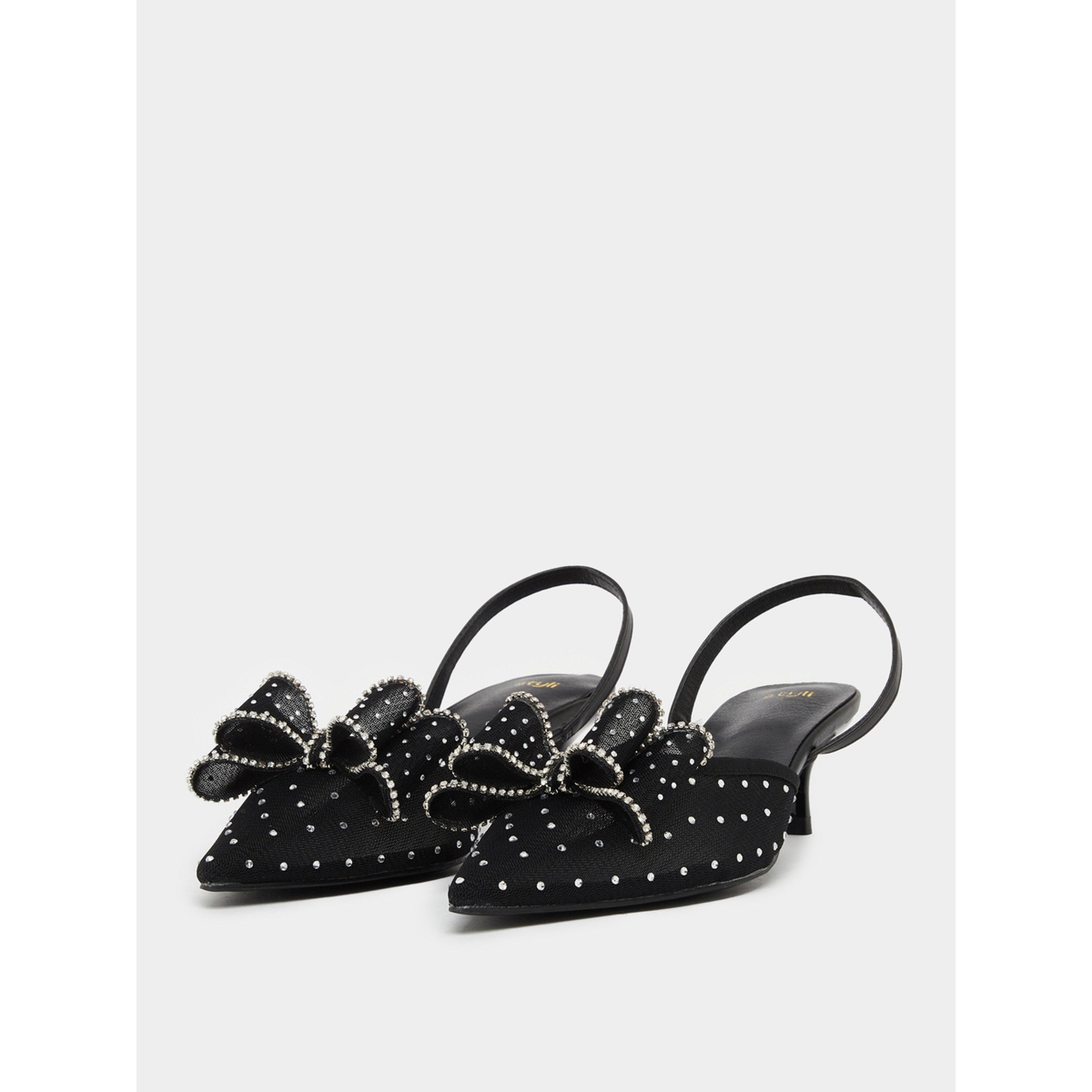 Styli Women Black Embellished Kitten Heels Shoes-women-shoes-heels-image-1