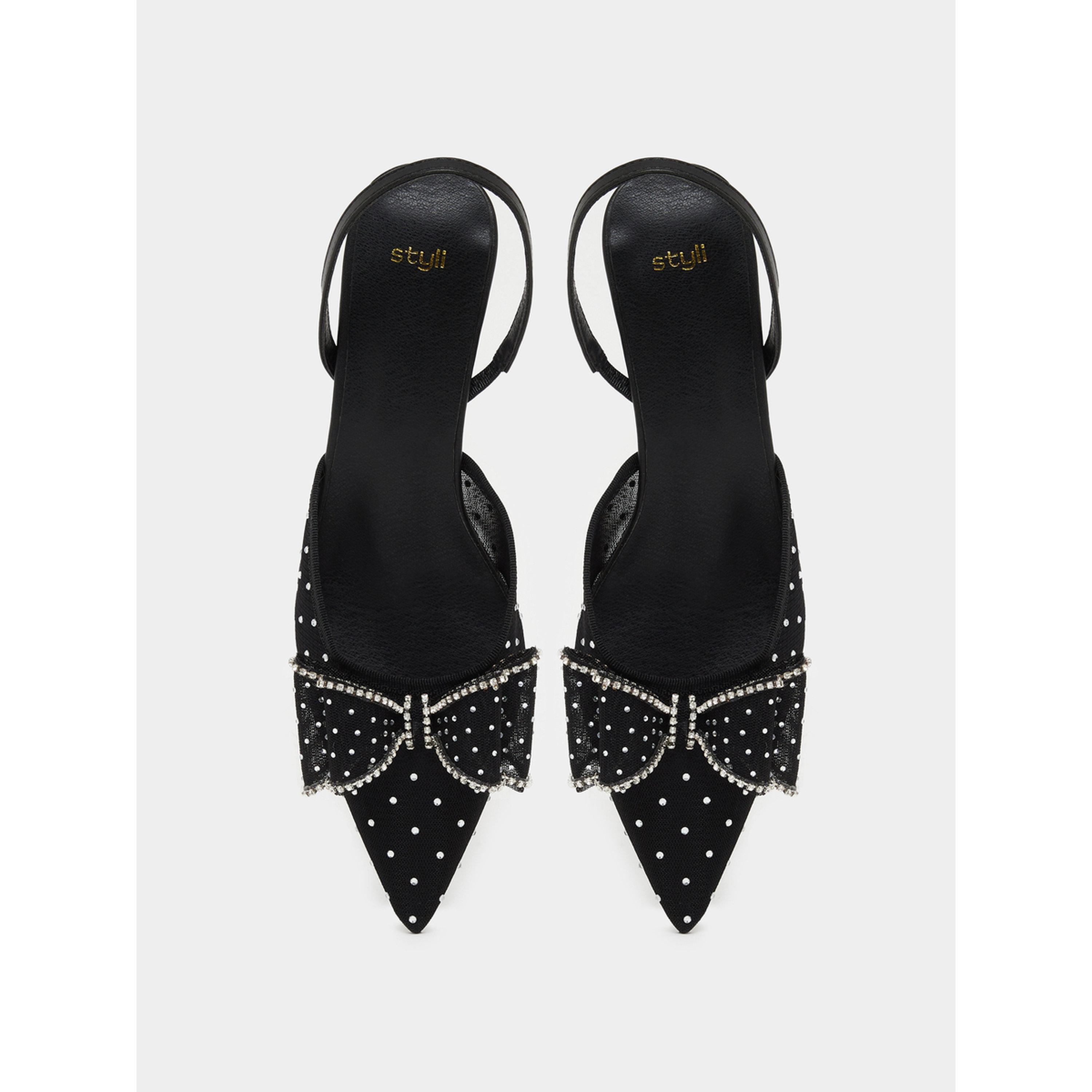 Styli Women Black Embellished Kitten Heels Shoes-women-shoes-heels-image-3
