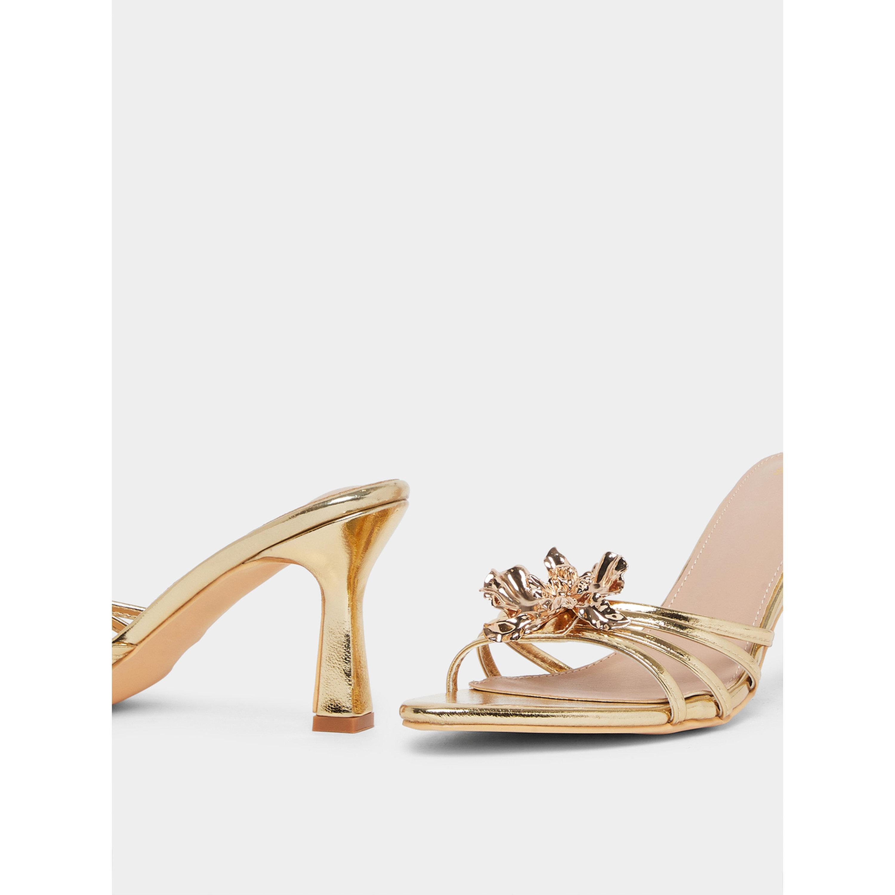 Styli Flower Trim High Heel Sandals-women-shoes-heels-image-4