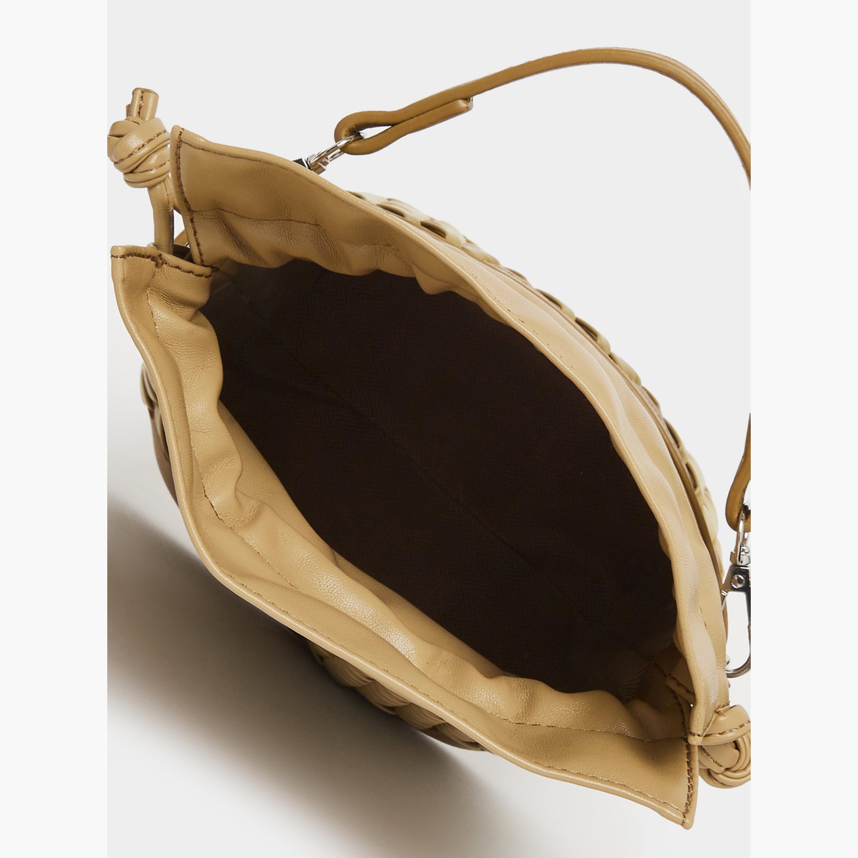 Styli Woven Bucket Bag with Strap-women-bagsandwallets-handbags-image-4