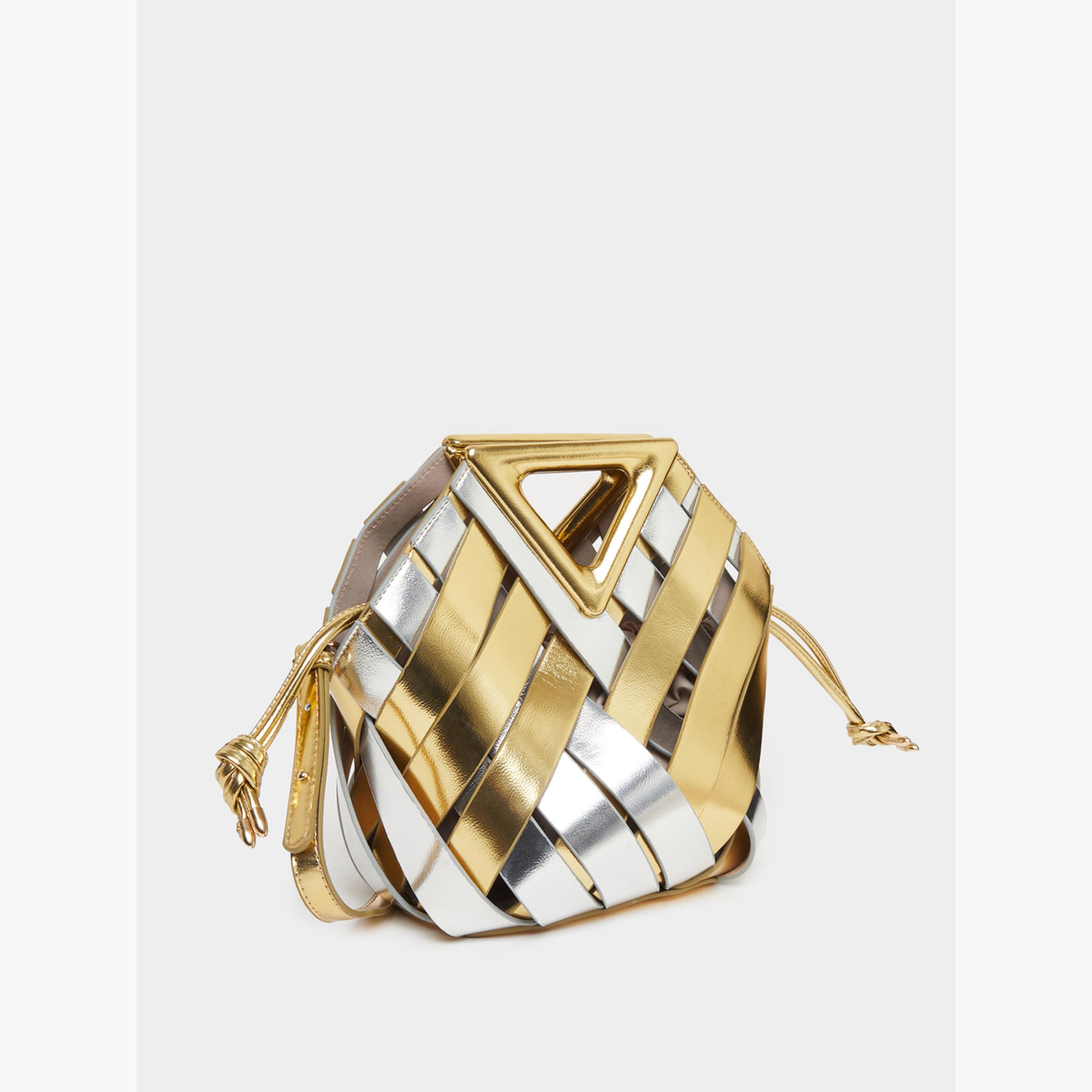 Styli Metallic Woven Drawstring Handbag-women-bagsandwallets-handbags-image-5