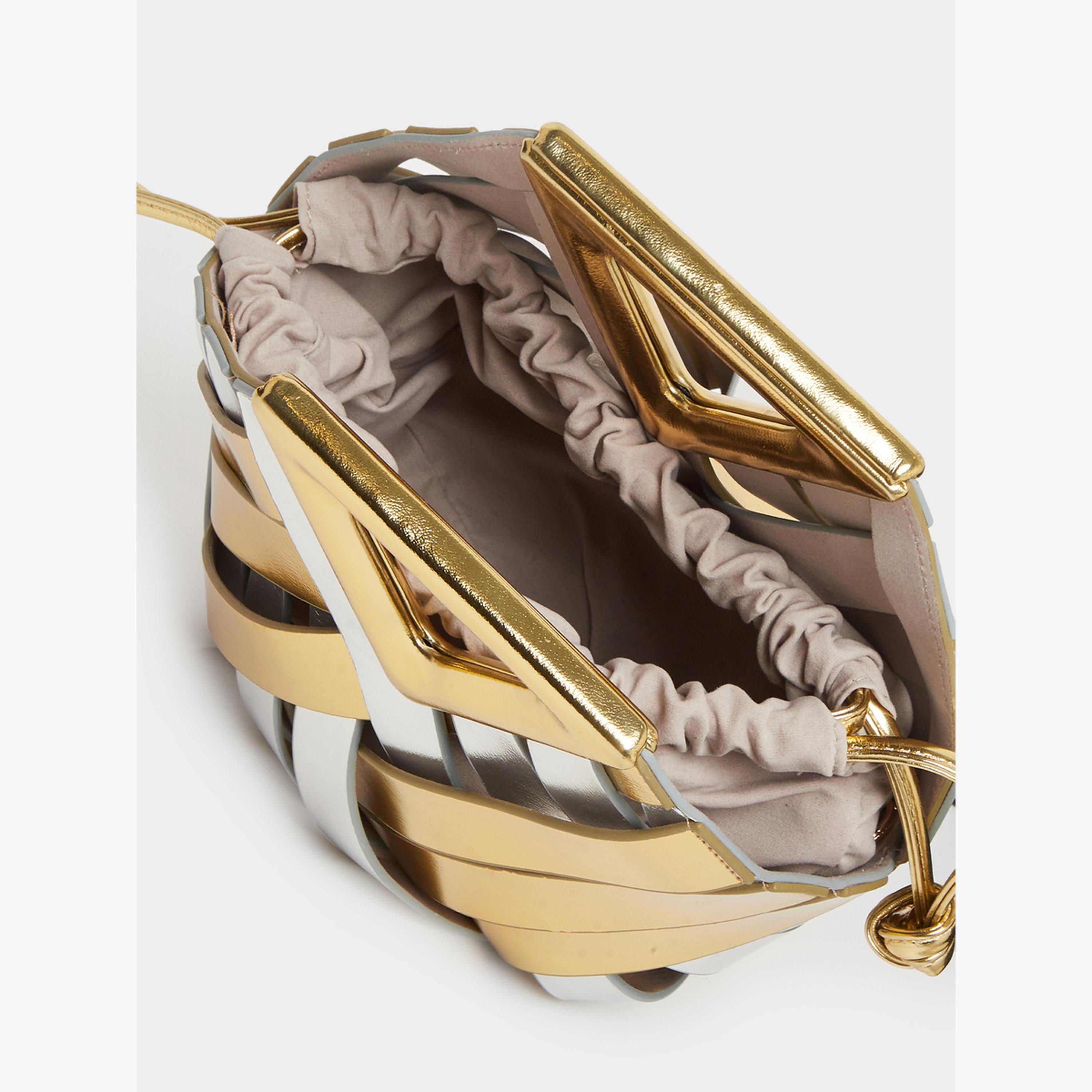 Styli Metallic Woven Drawstring Handbag-women-bagsandwallets-handbags-image-6